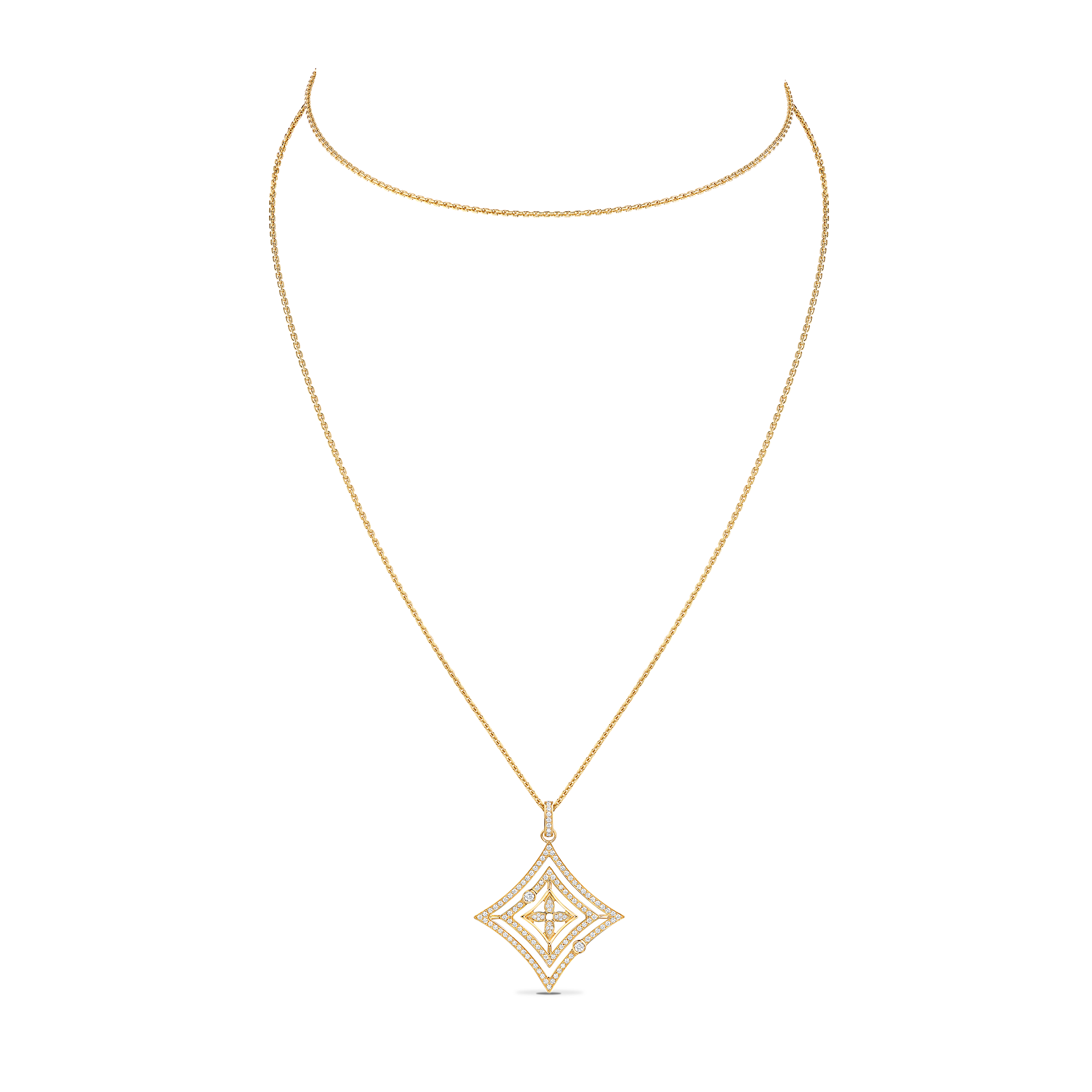 Idylle Blossom Medallion, Yellow Gold And Diamonds  in Jewelry