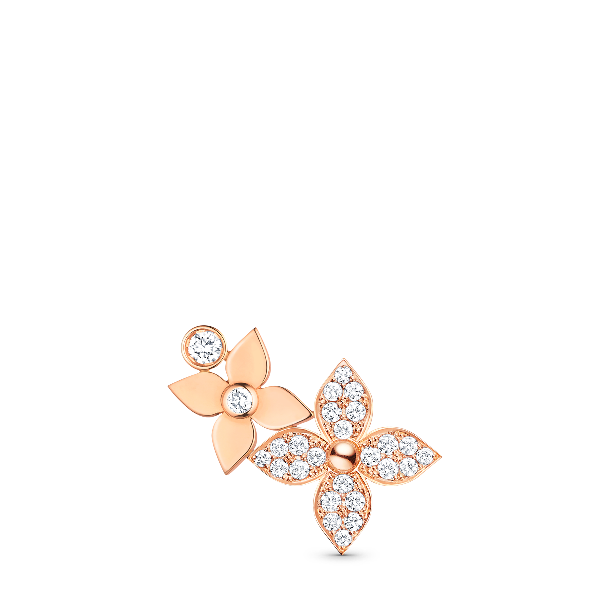 Idylle Blossom Right Earring, Pink Gold And Diamonds - Per Unit  in Jewelry