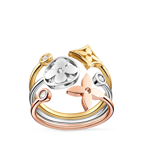 Idylle Blossom Ring, 3 Golds And Diamonds in Jewelry's Categories All Fine Jewelry collections by Louis Vuitton (Product zoom)