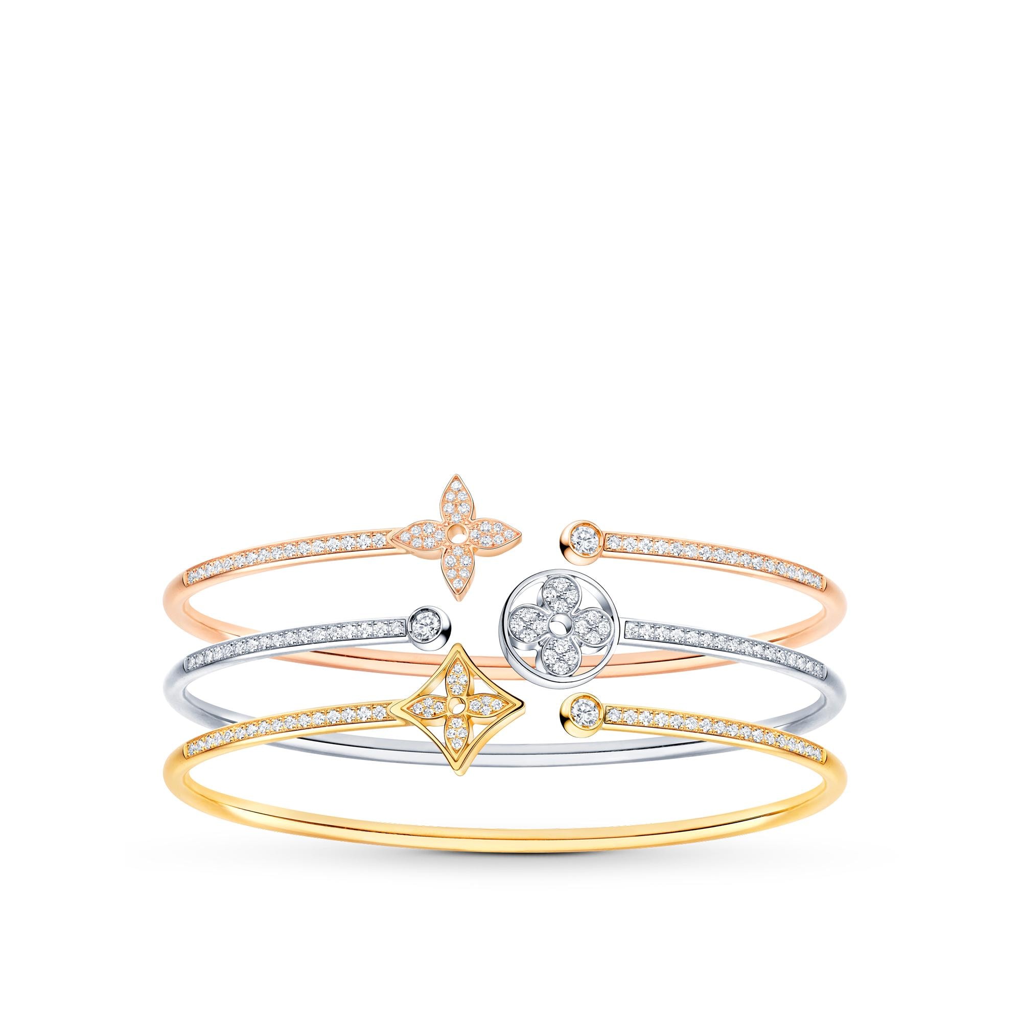 Idylle Blossom Twist Bracelet, White Gold And Diamonds  in Jewelry