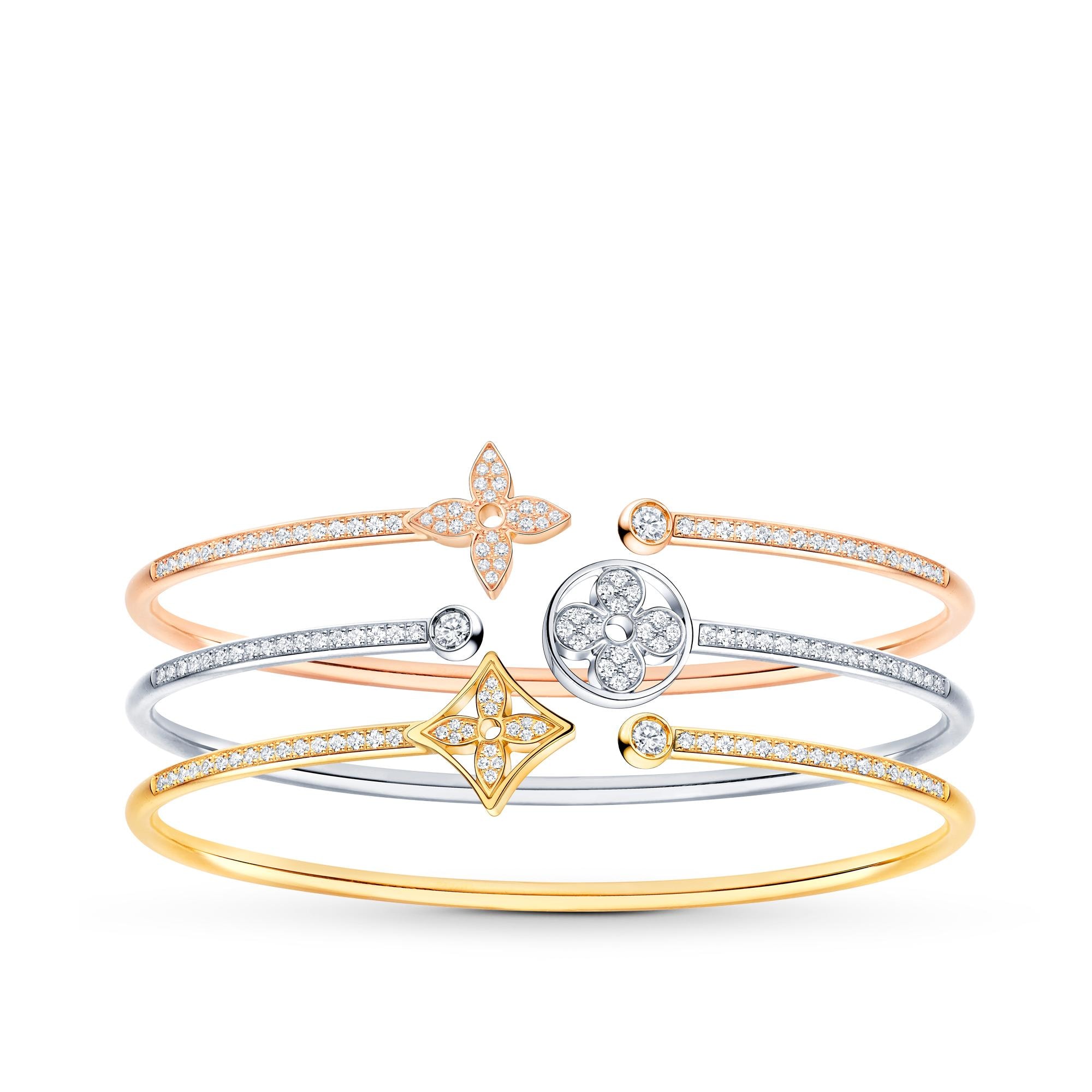 Idylle Blossom Twist Bracelet, Yellow Gold And Diamonds  in Jewelry