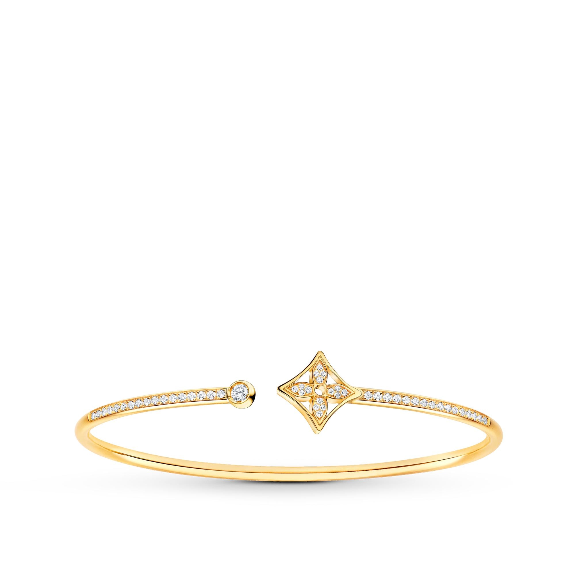 Idylle Blossom Twist Bracelet, Yellow Gold And Diamonds  in Jewelry