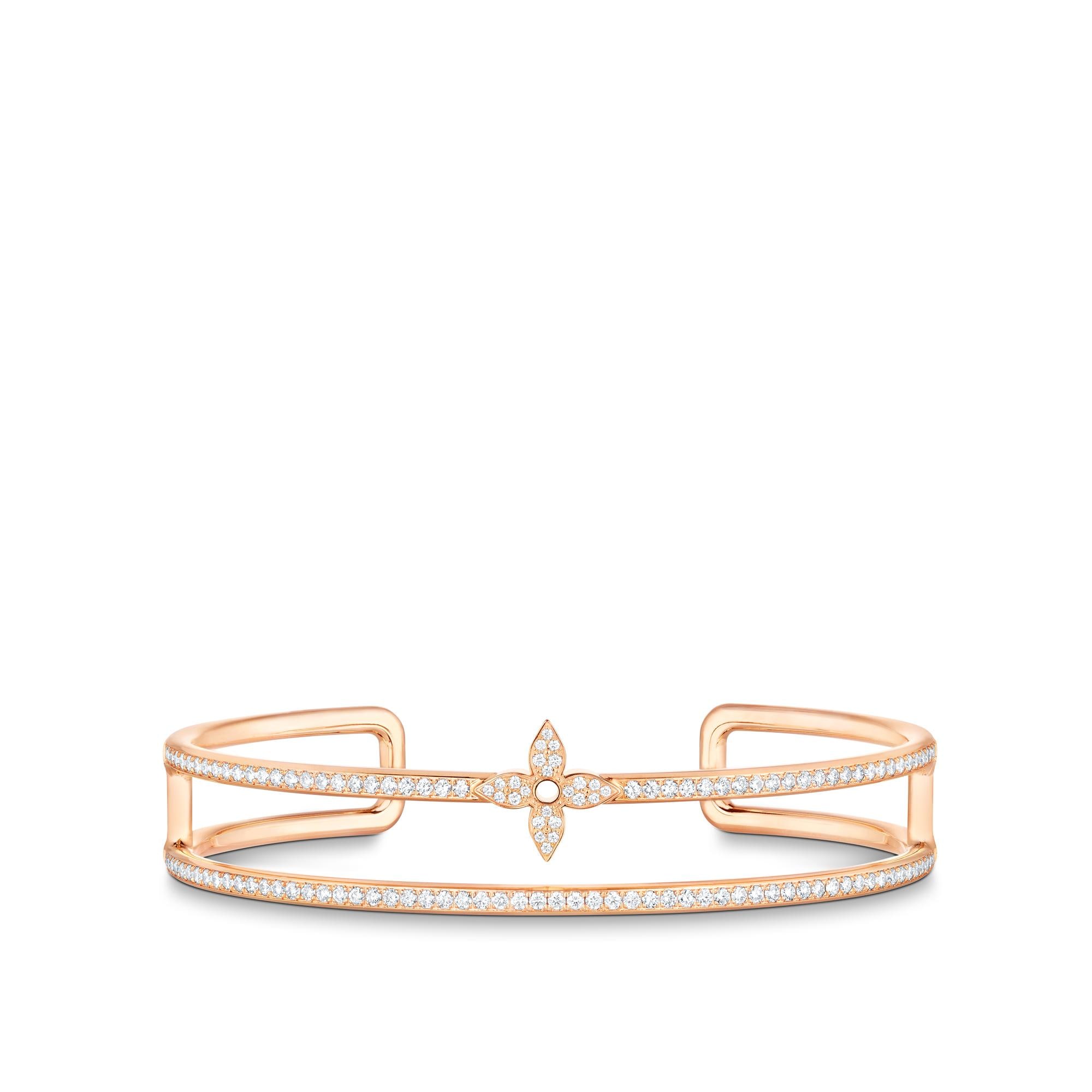 Idylle Blossom Two-Row Bracelet, Pink Gold And Diamonds  in Jewelry