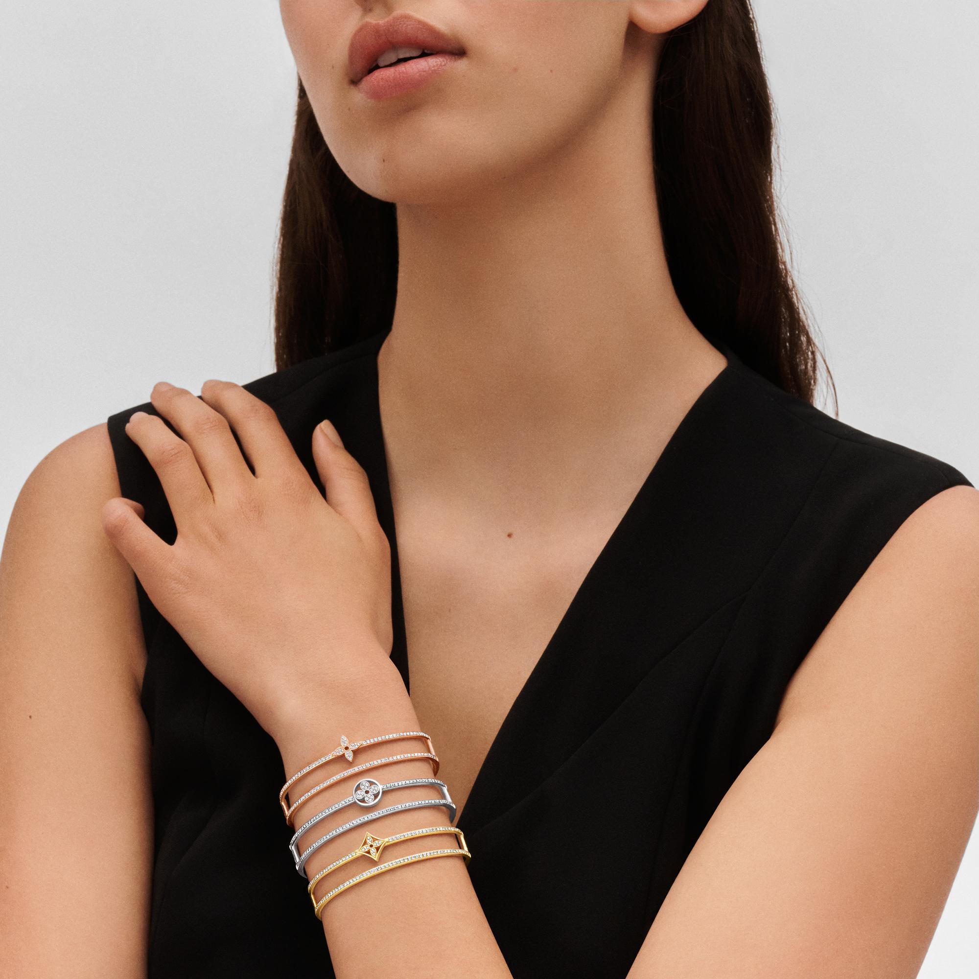 Idylle Blossom Two-Row Bracelet, Pink Gold And Diamonds  in Jewelry