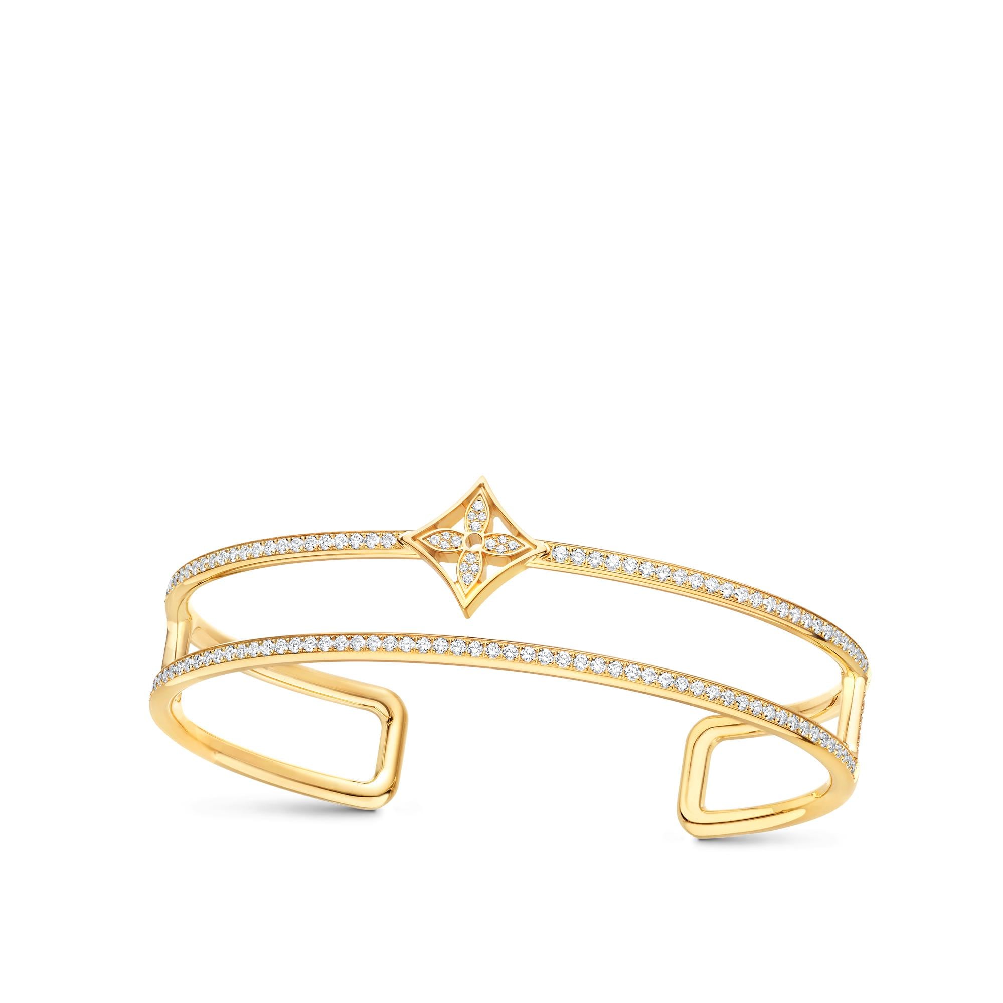 Idylle Blossom Two-Row Bracelet, Yellow Gold And Diamonds  in Jewelry