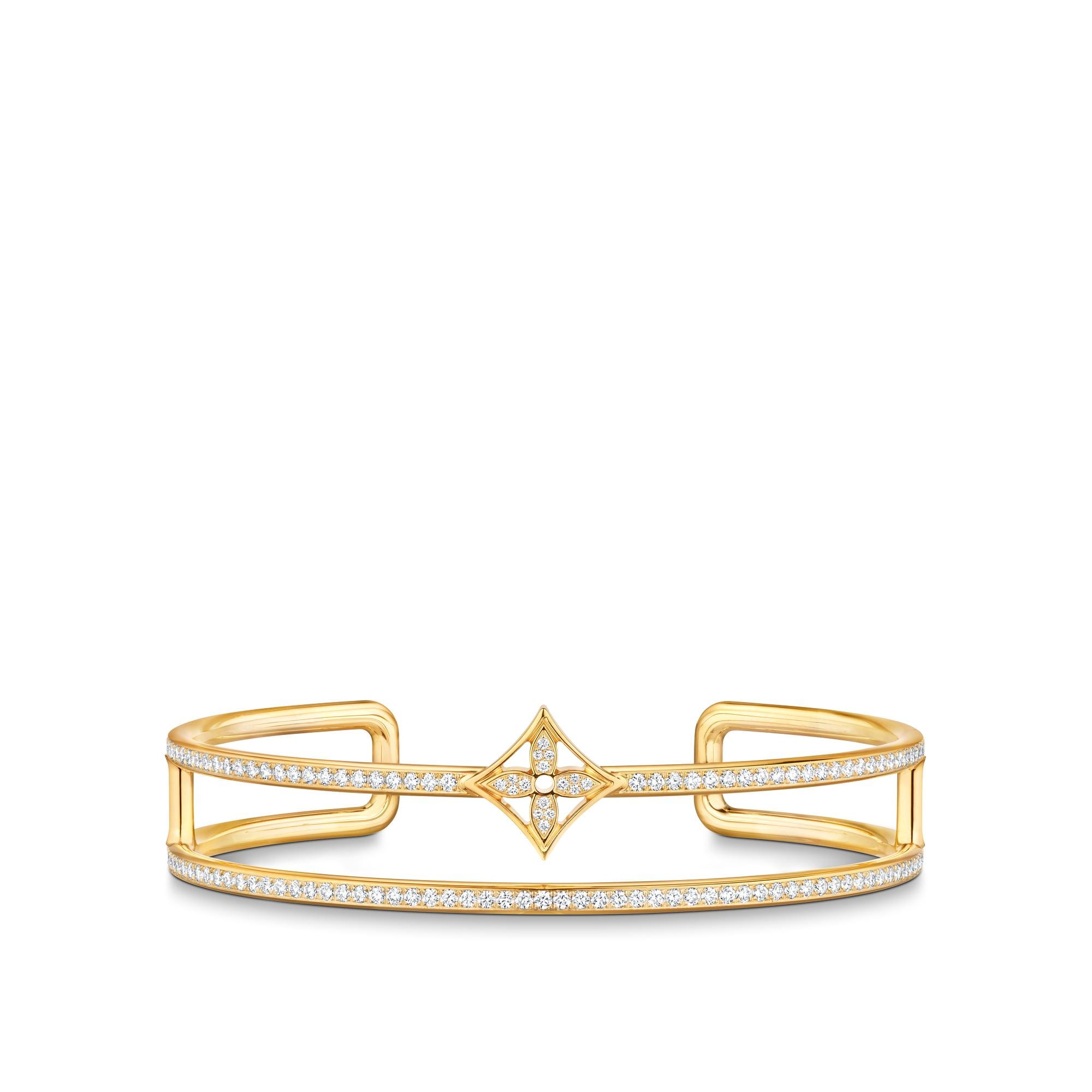 Idylle Blossom Two-Row Bracelet, Yellow Gold And Diamonds  in Jewelry