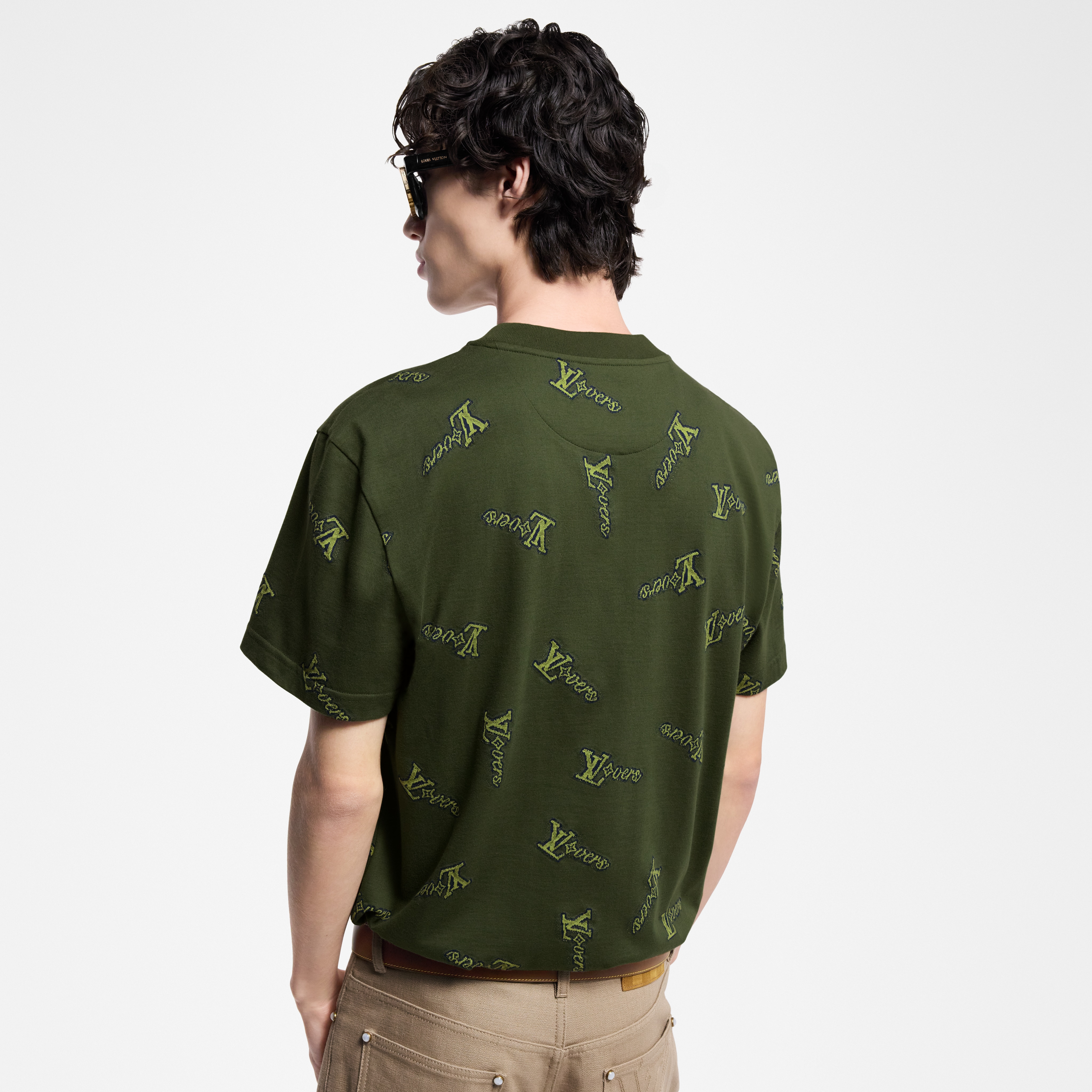 Jacquard Cotton T-Shirt  in Men