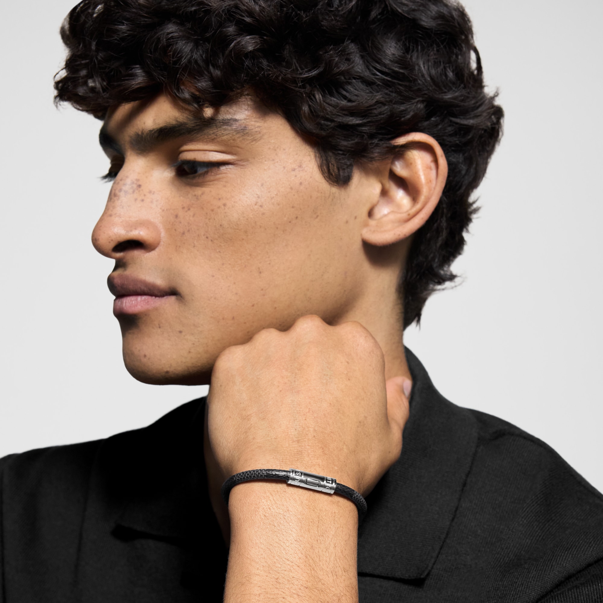 Keep It Bracelet Damier Graphite Canvas in Men