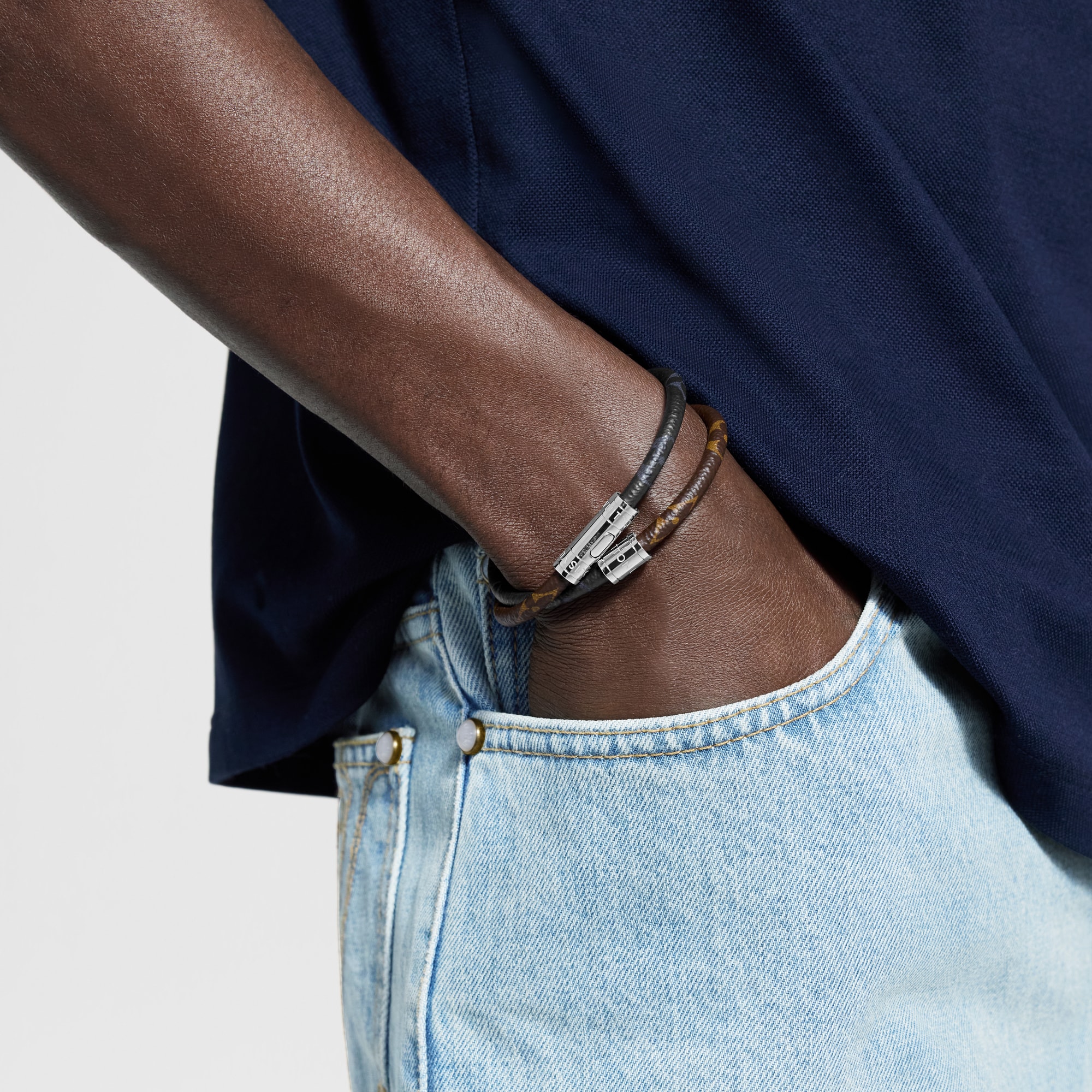 Keep It Double Bracelet Monogram Canvas in Men