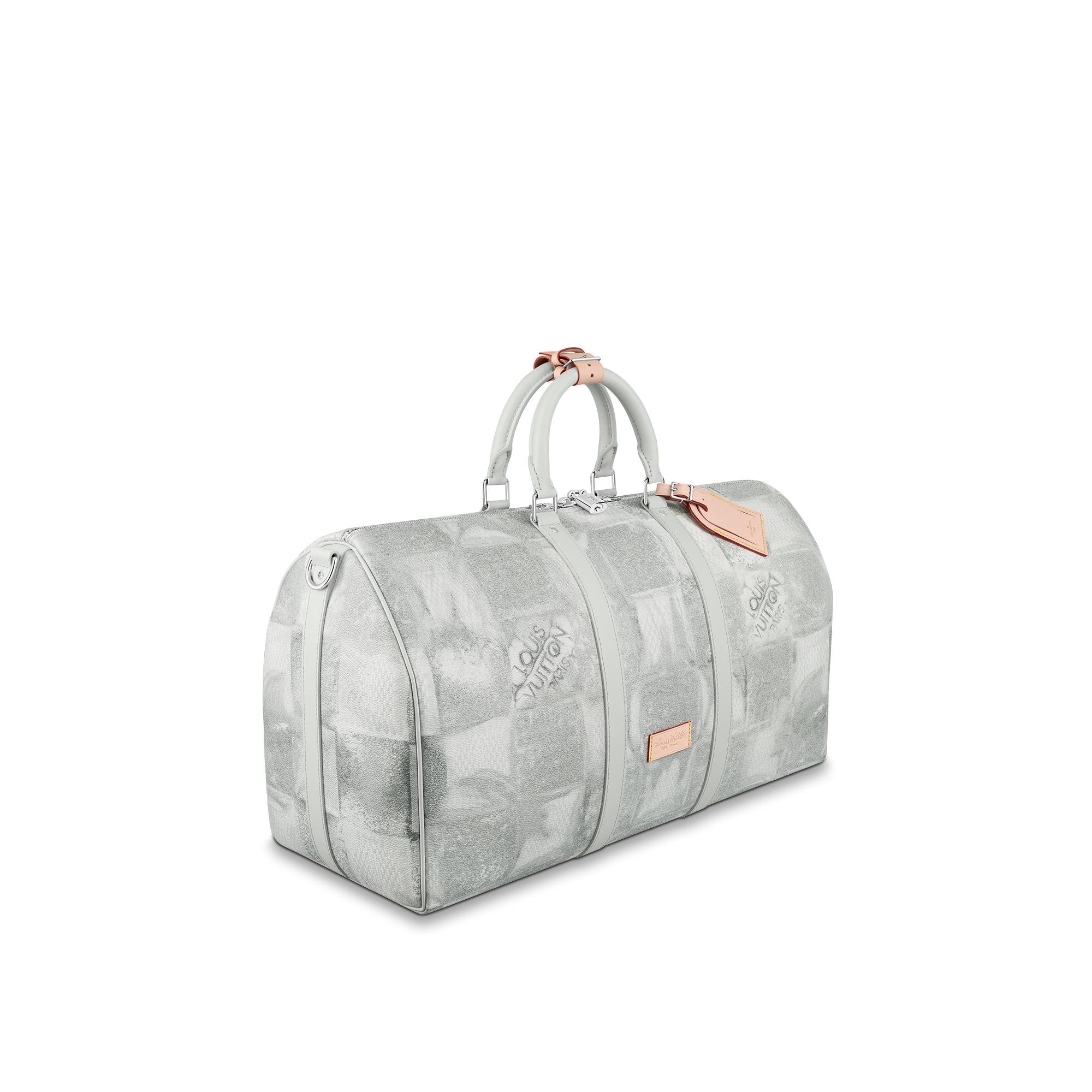 louis vuitton silver keepall