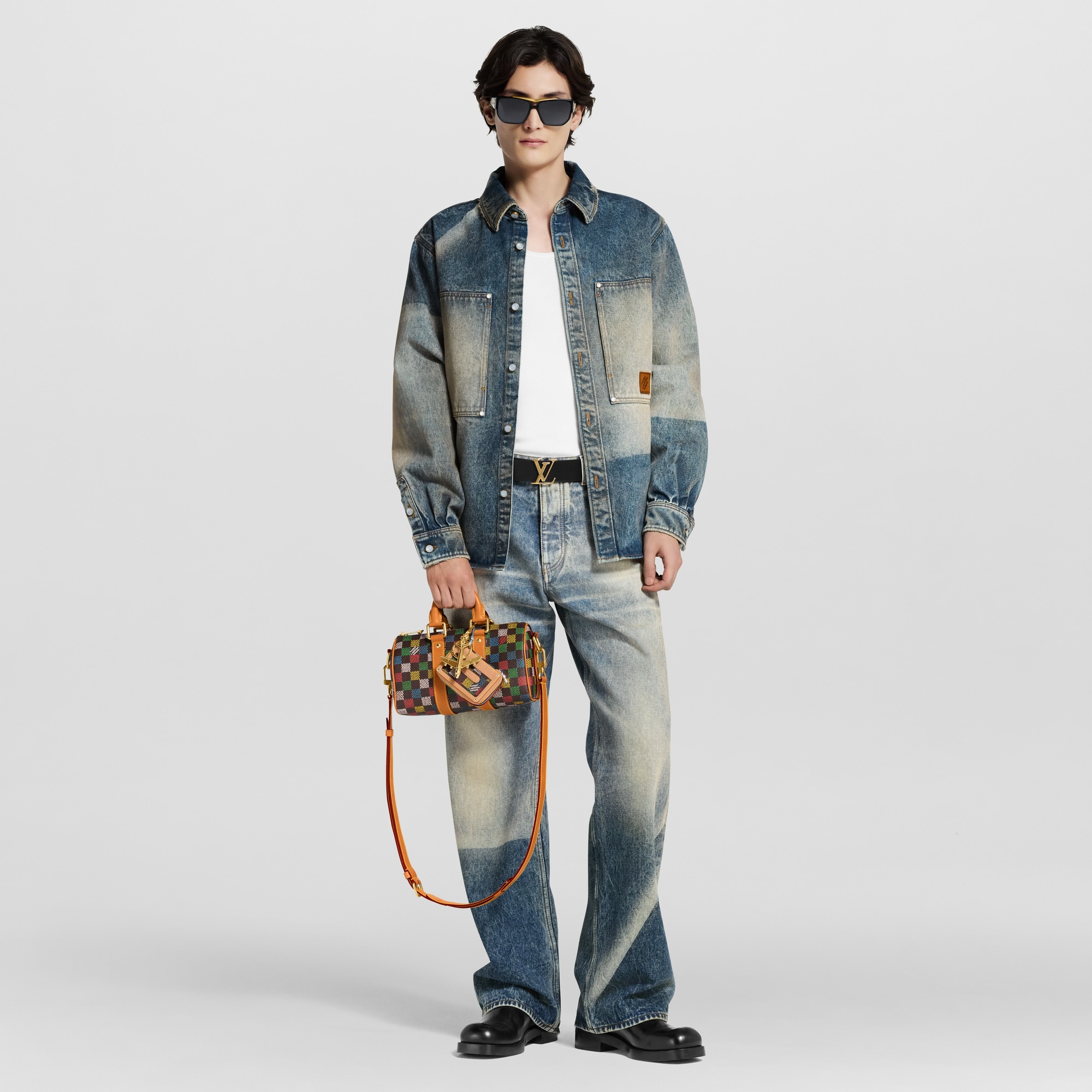 Keepall Bandoulière 25 Damier Ebene Canvas in Bags and Small Leather Goods