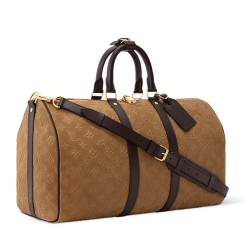 Keepall Bandoulière 45 Monogram Suede in Trunks, Travel and Home's Travel Bags and Rolling Luggage Travel Bags collections by Louis Vuitton (Product zoom)