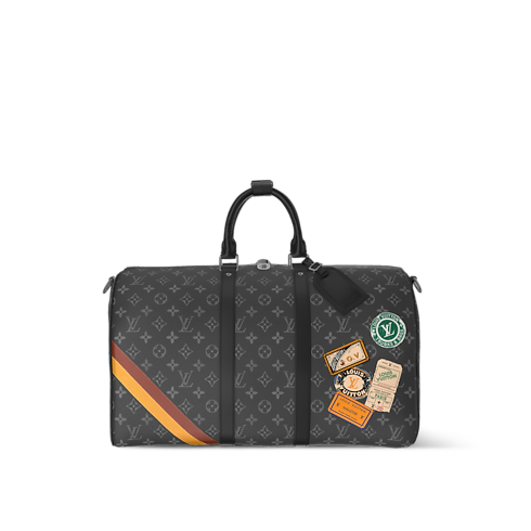 Keepall Bandoulière 45 Mon Monogram Monogram Eclipse Canvas in Gifts's Personalization Travel Personalization collections by Louis Vuitton (Product zoom)