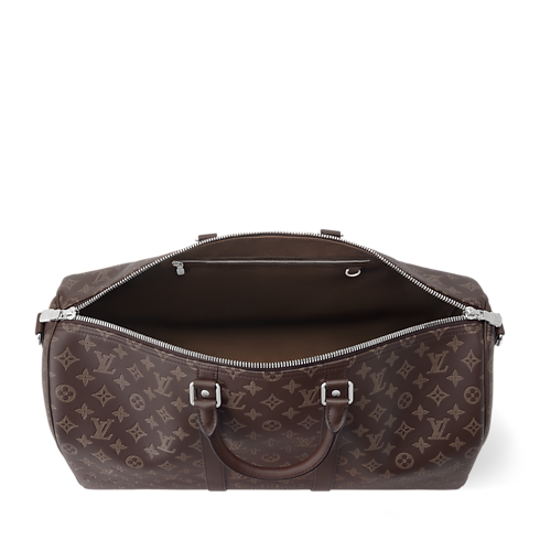 Keepall Bandoulière 50 Monogram Shadow in Trunks and Travel's Travel Bags All Travel Bags collections by Louis Vuitton (Product zoom)