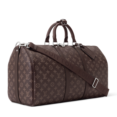 Keepall Bandoulière 50 Monogram Shadow in Trunks and Travel's Travel Bags All Travel Bags collections by Louis Vuitton (Product zoom)