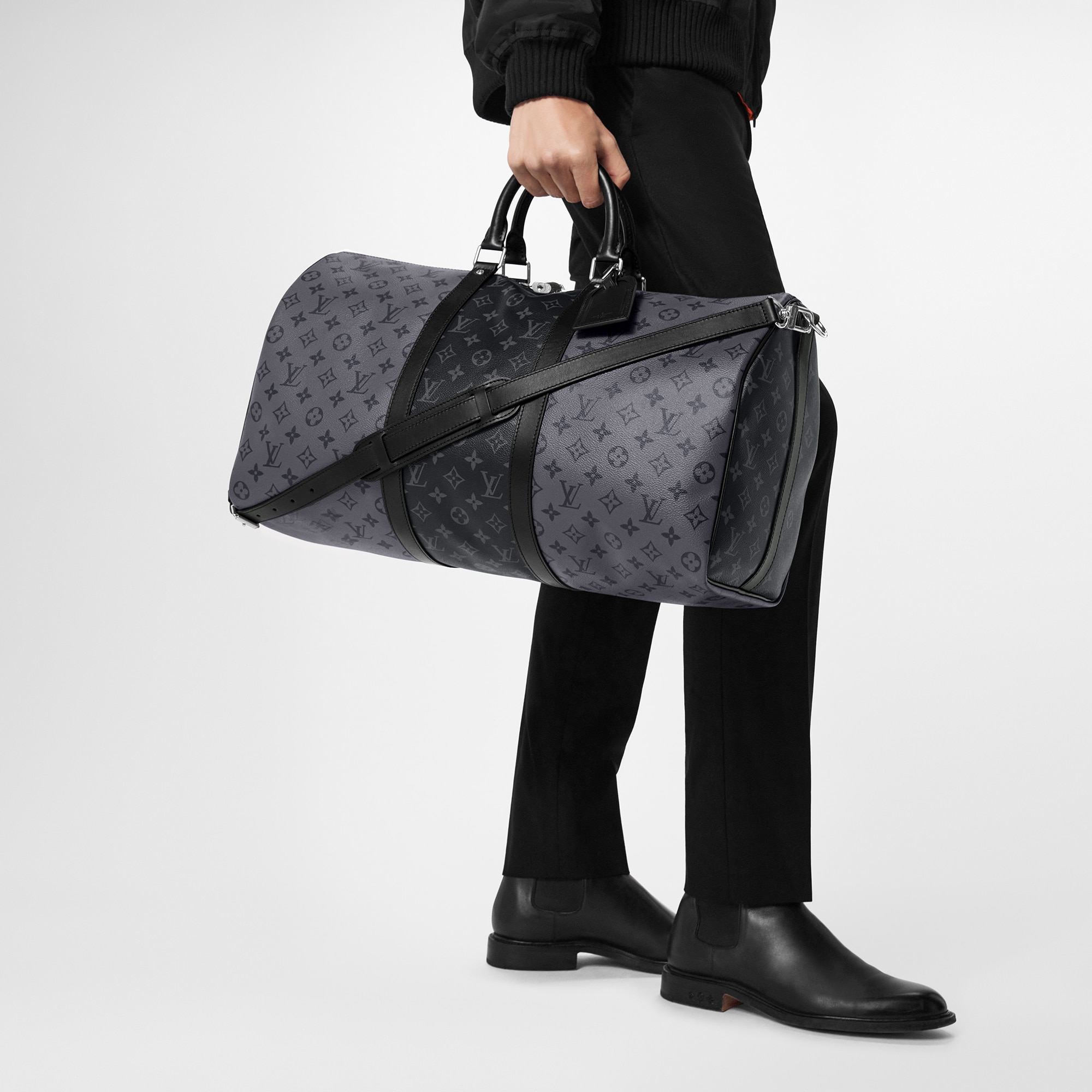 Keepall Bandoulière 50 Monogram Eclipse Canvas in Men