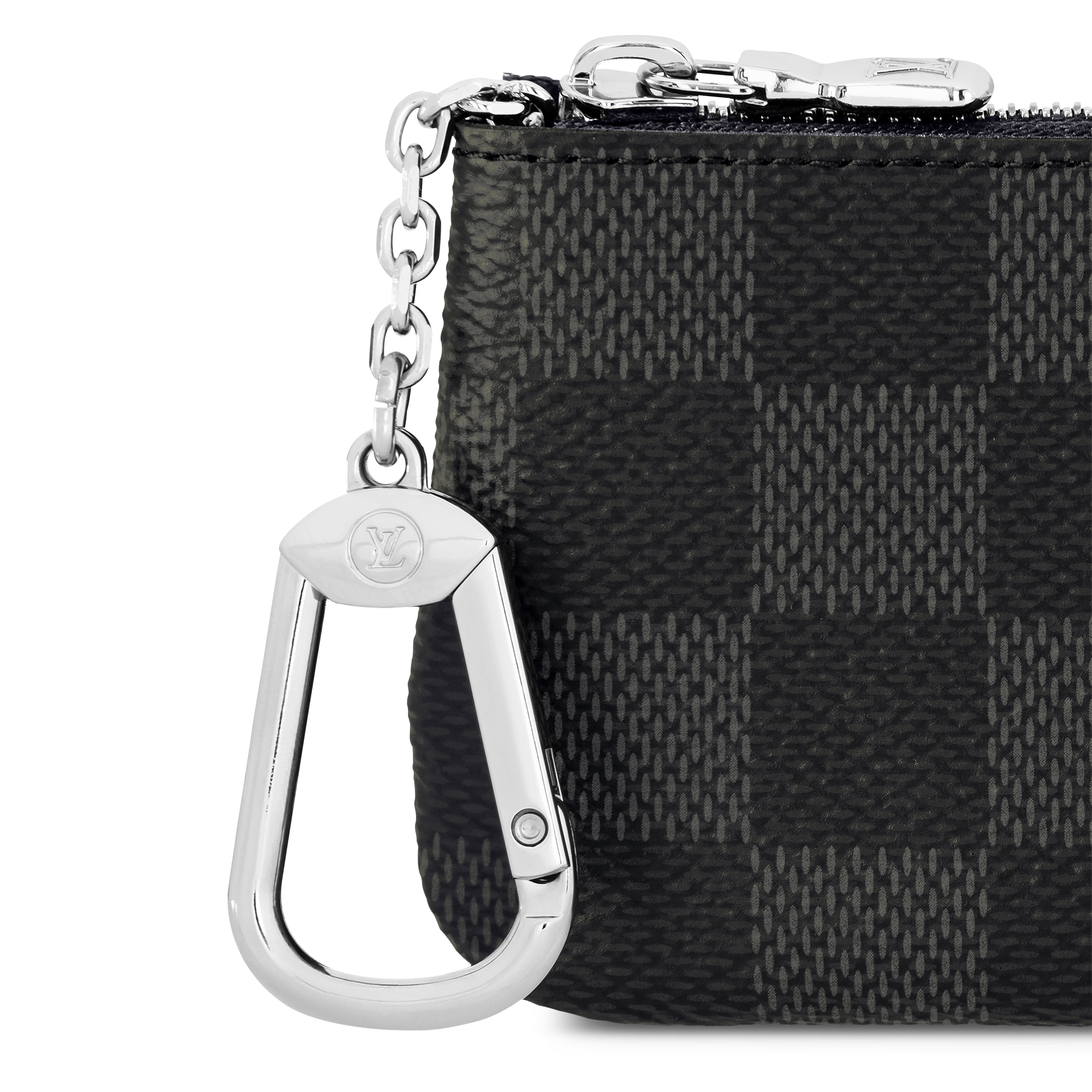 Key Pouch Damier Graphite Canvas in Super Lucky Day