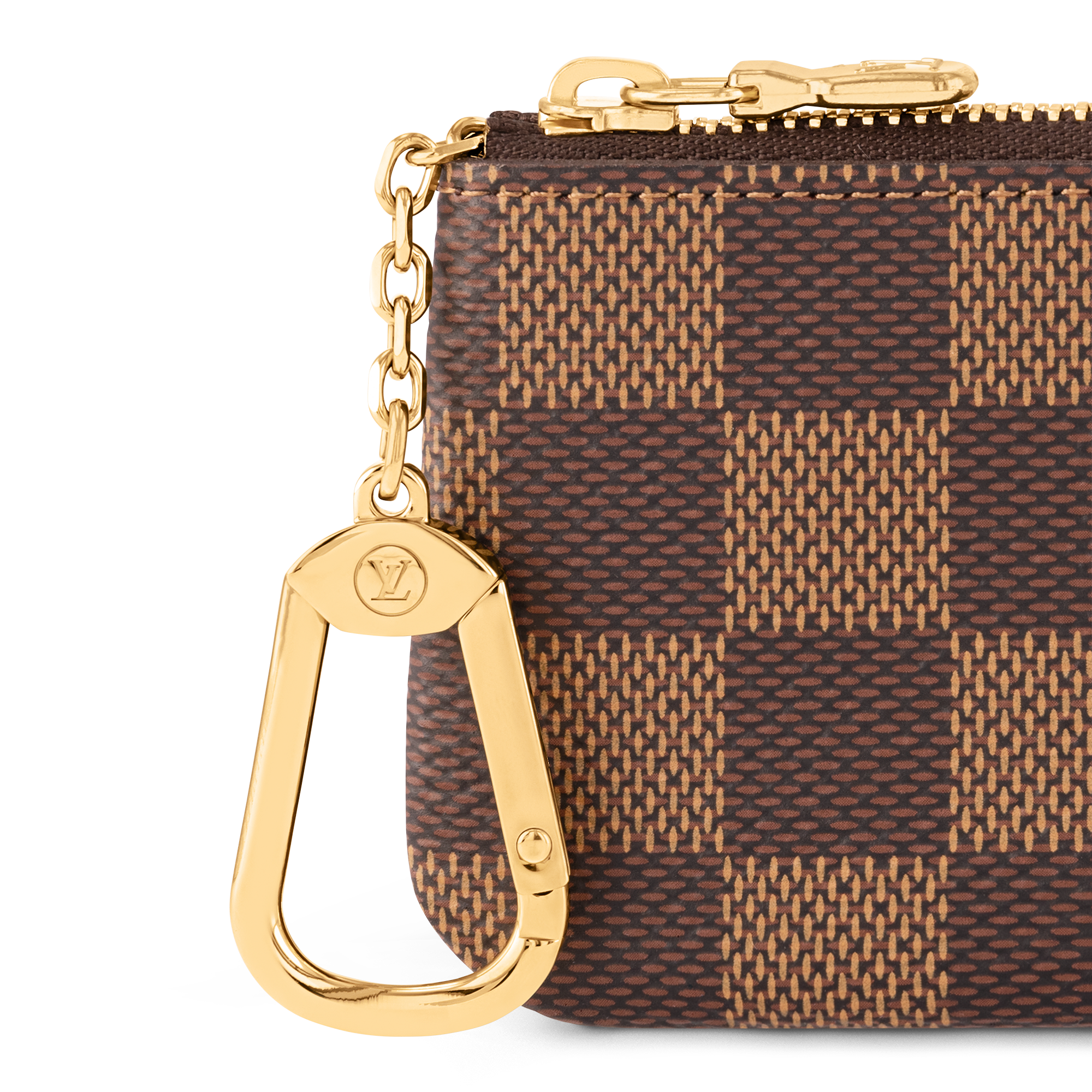 Key Pouch Damier Ebene Canvas in Women