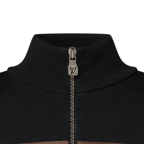 Knit Blouson With Leather Bands in Men's Ready-to-Wear All Ready-to-Wear collections by Louis Vuitton (Product zoom)