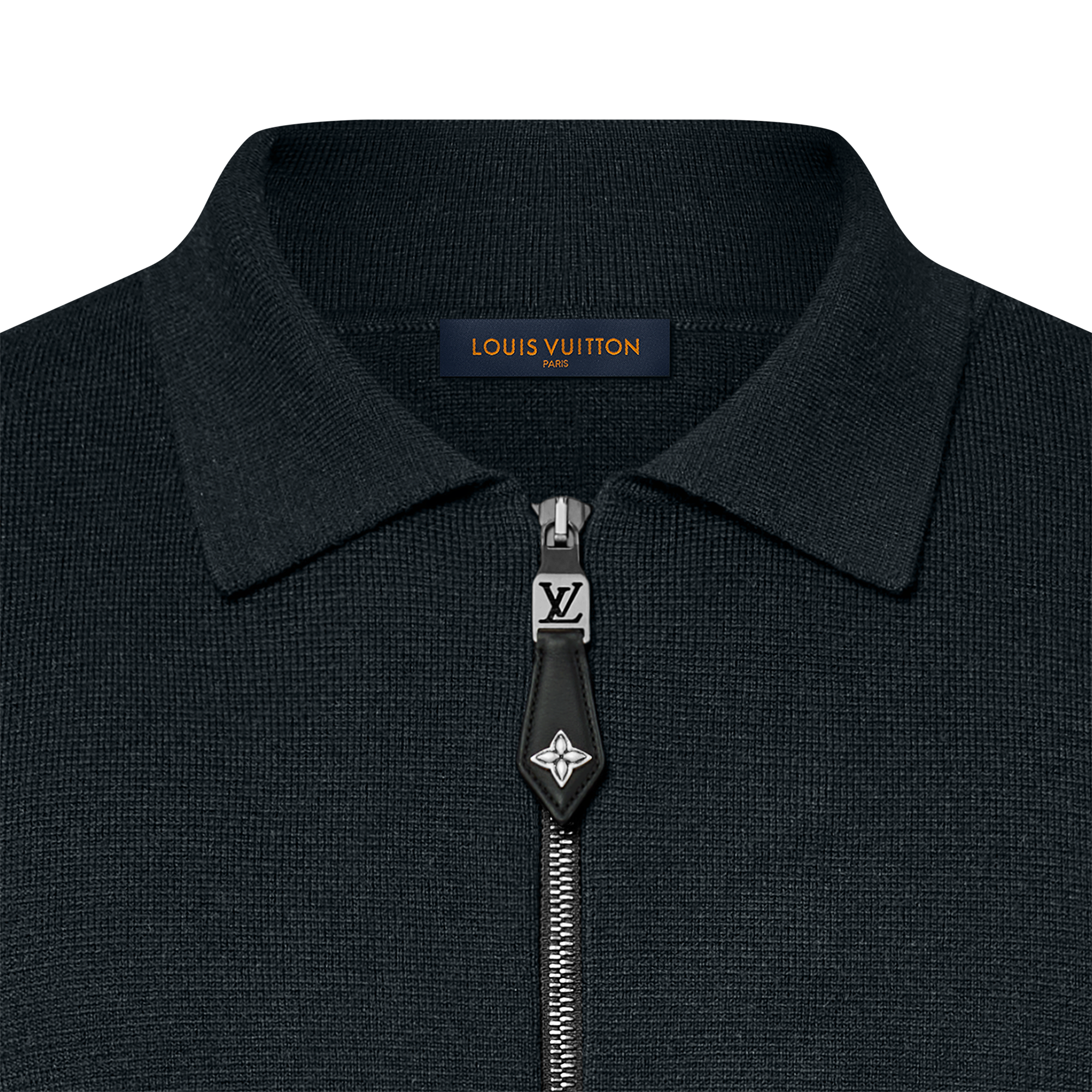 Knit Blouson With Leather Details  in Men