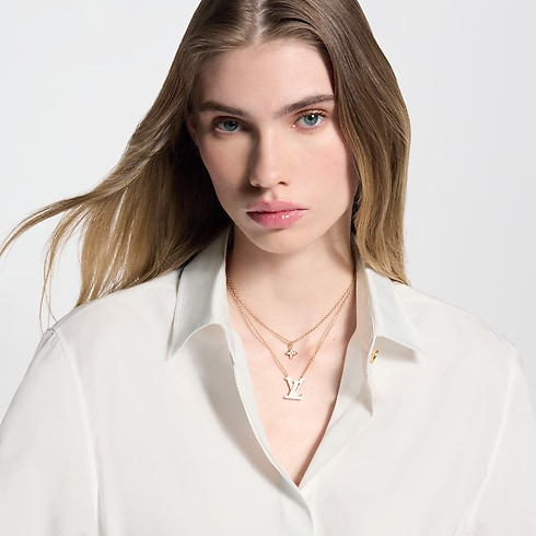 Lady LV Pearlescent Necklace S00 in Women's Fashion Jewelry Necklaces collections by Louis Vuitton (Product zoom)