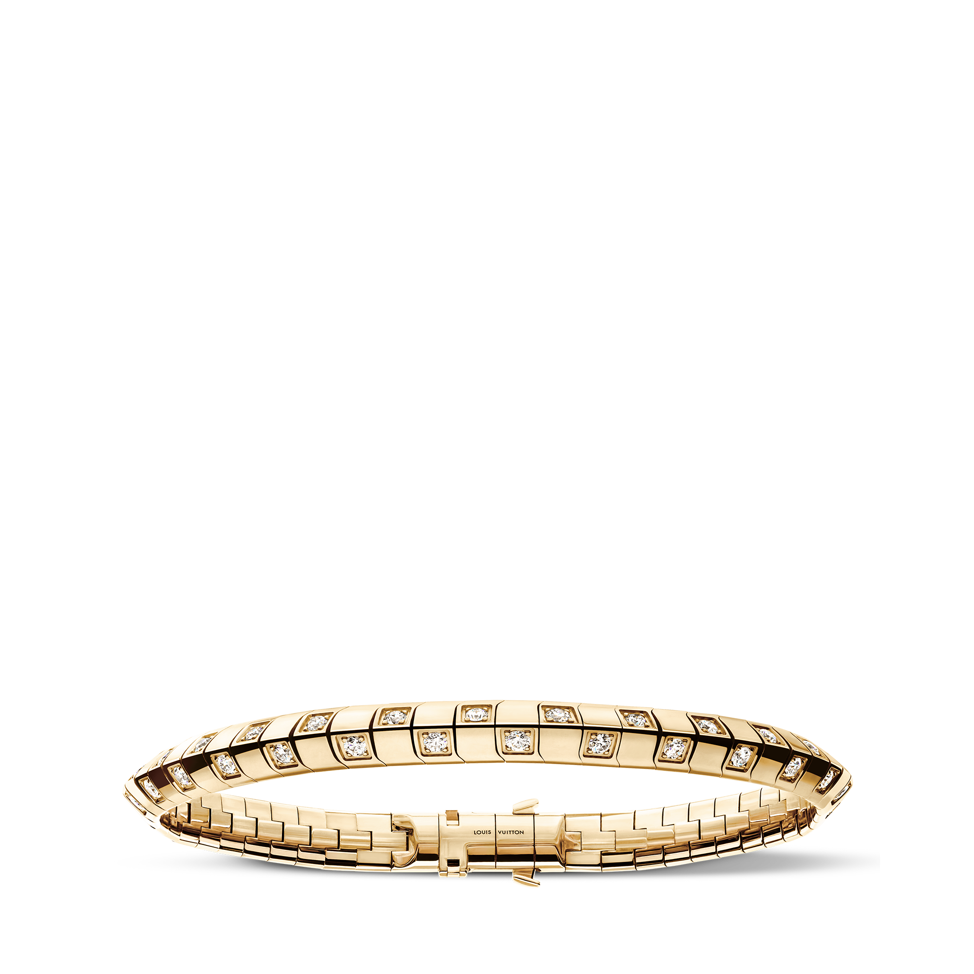 Le Damier de Louis Vuitton Medium Bracelet, Yellow Gold and Diamonds  in Jewelry