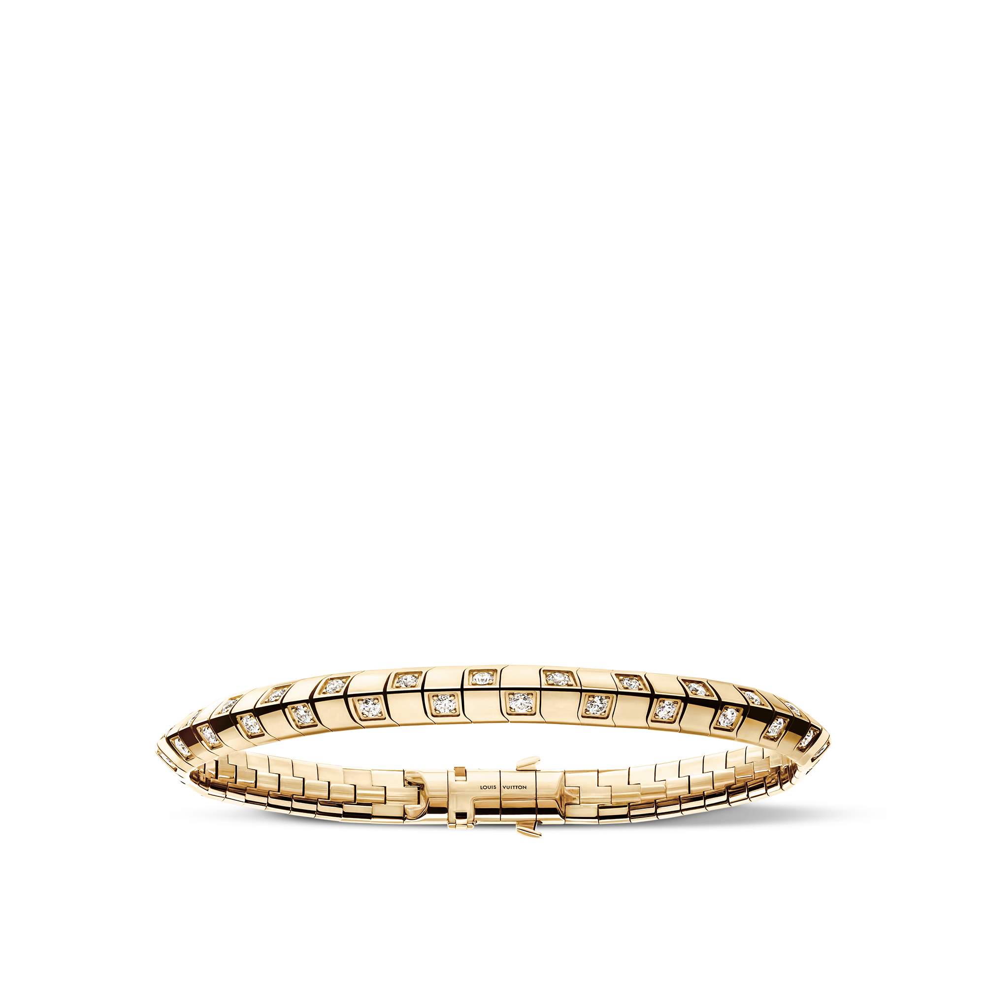 Le Damier de Louis Vuitton Medium Bracelet, Yellow Gold and Diamonds  in Jewelry