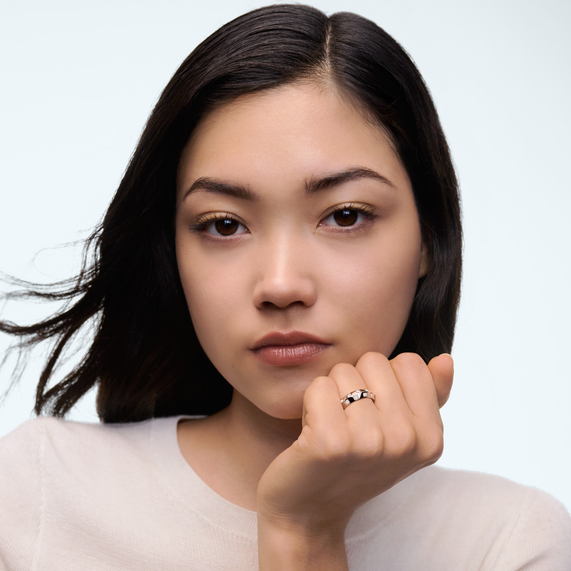 Le Damier de Louis Vuitton Medium Ring, Rose Gold and Diamonds  in Jewelry