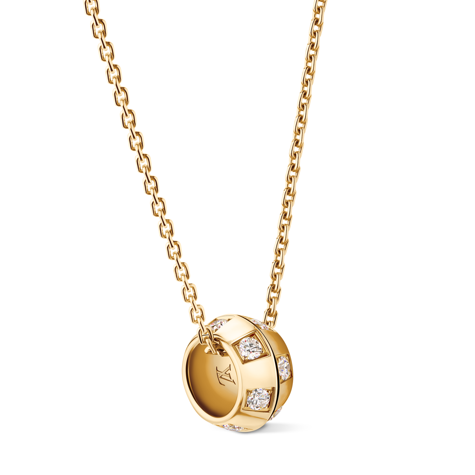 Le Damier de Louis Vuitton Pendant, Yellow Gold and Diamonds  in Jewelry