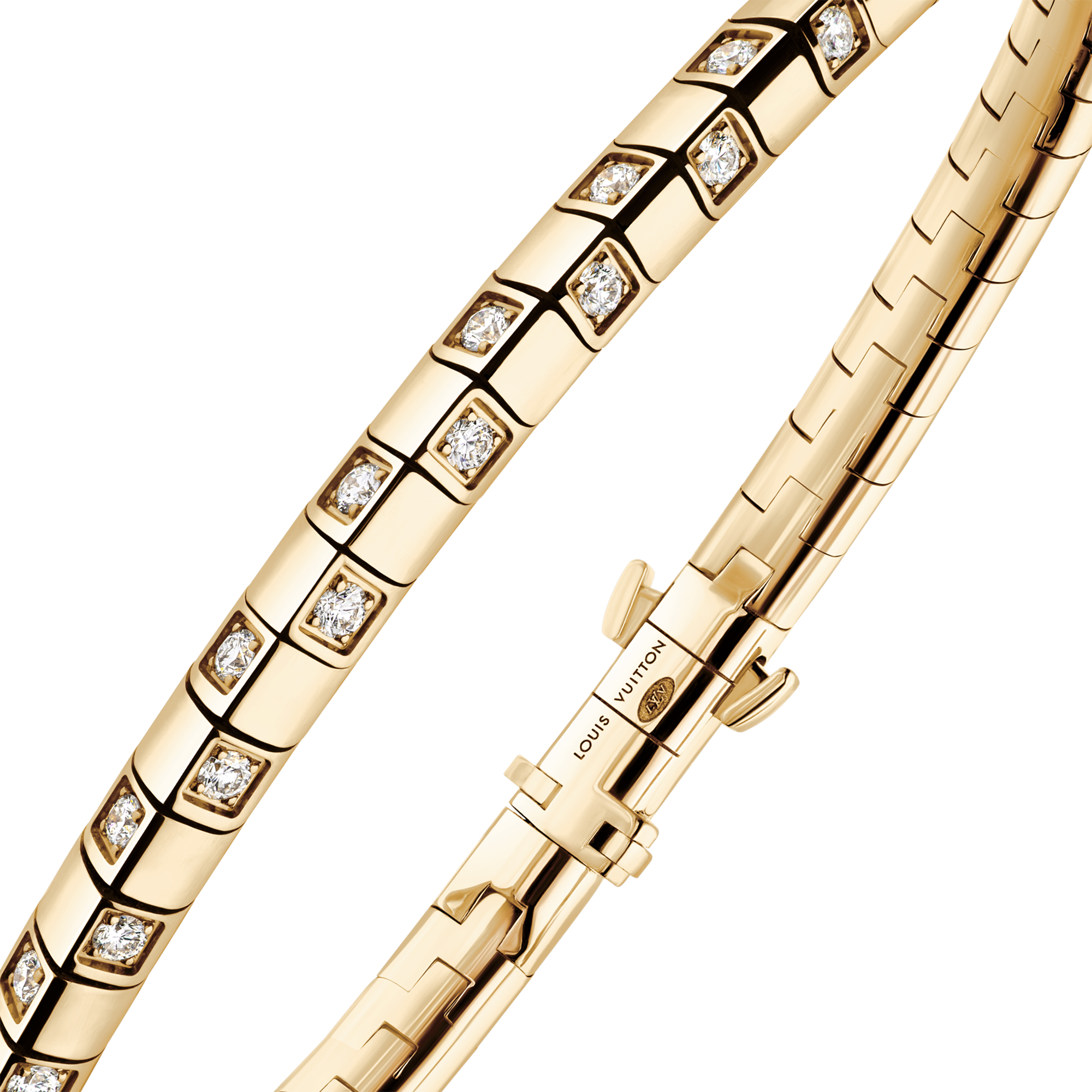 Le Damier de Louis Vuitton Small Bracelet, Yellow Gold and Diamonds  in Jewelry