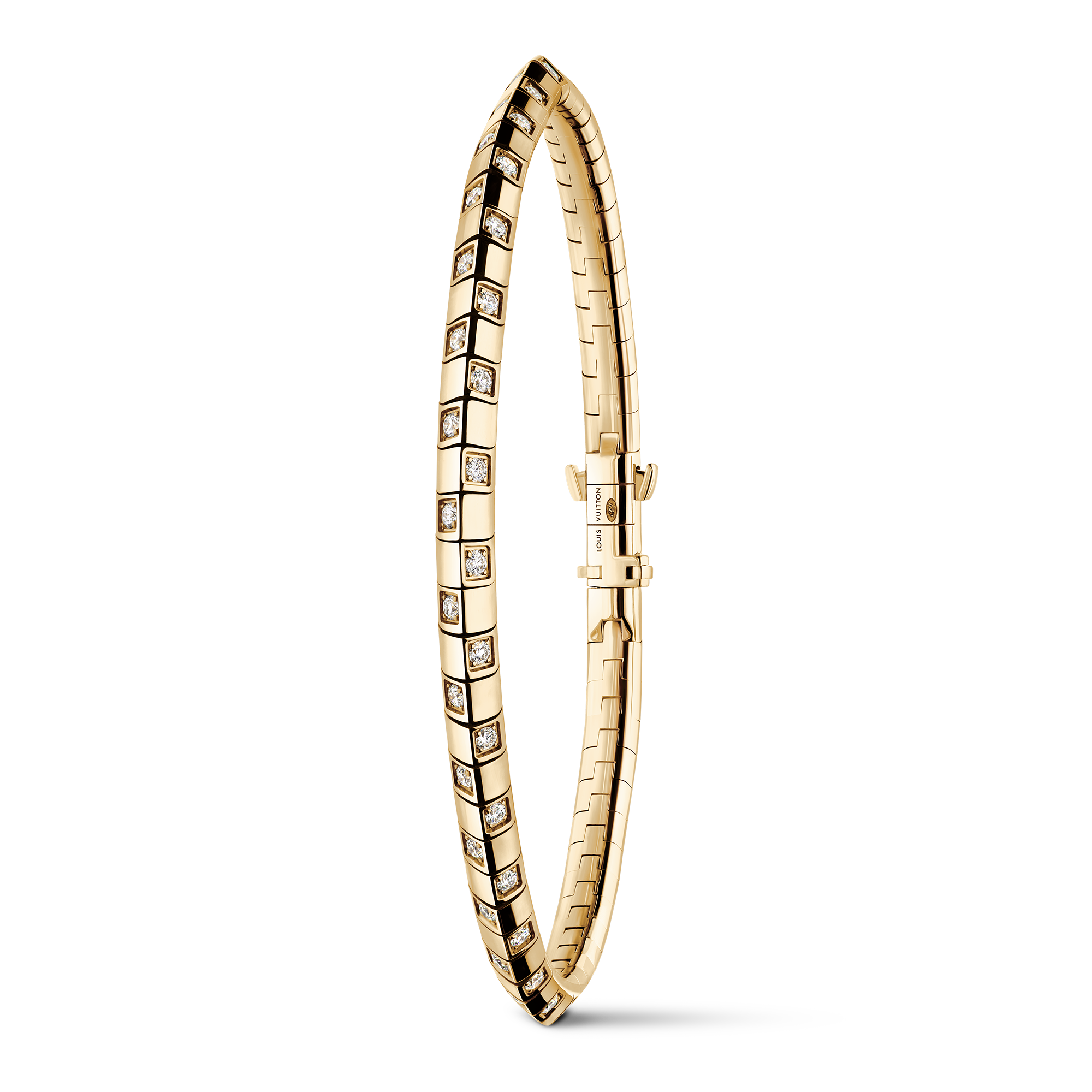 Le Damier de Louis Vuitton Small Bracelet, Yellow Gold and Diamonds  in Jewelry