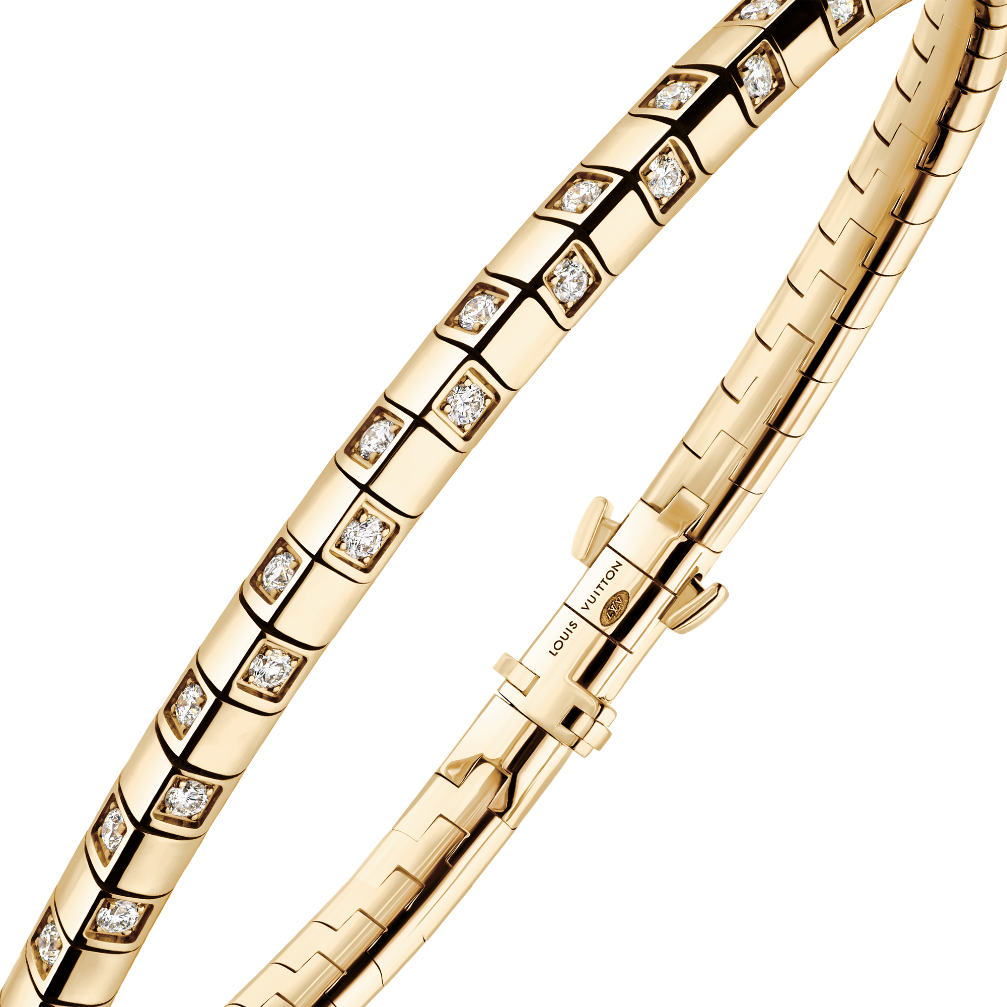 Le Damier de Louis Vuitton Small Bracelet, Yellow Gold and Diamonds  in Jewelry
