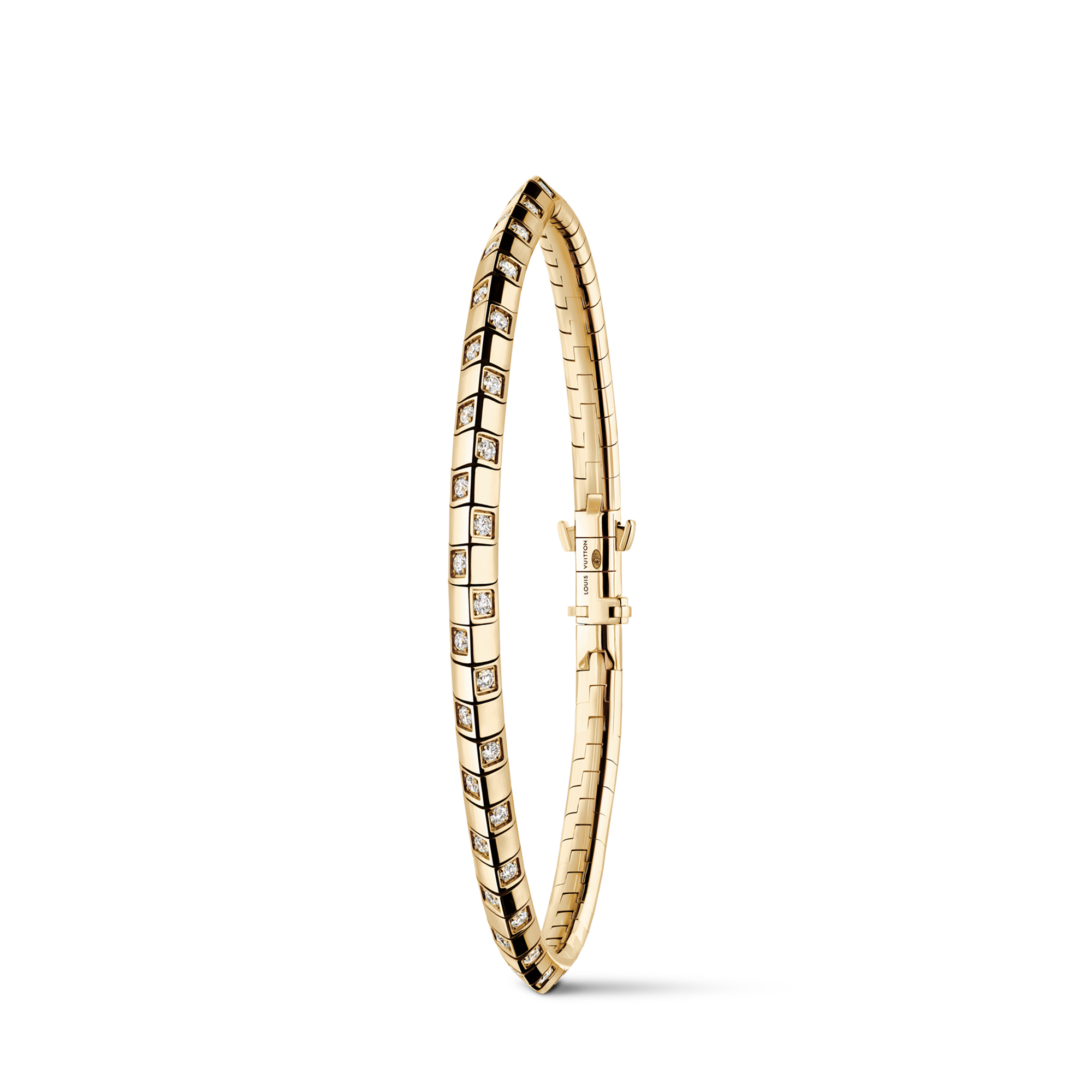 Le Damier de Louis Vuitton Small Bracelet, Yellow Gold and Diamonds  in Jewelry