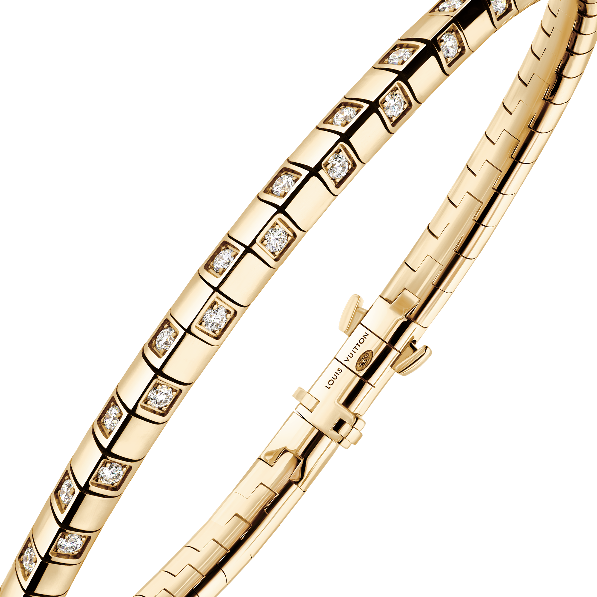 Le Damier de Louis Vuitton Small Bracelet, Yellow Gold and Diamonds  in Jewelry