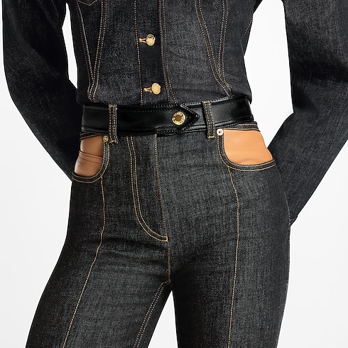 Leather Accent Jeans in Women's Ready to Wear Pants collections by Louis Vuitton (Product zoom)
