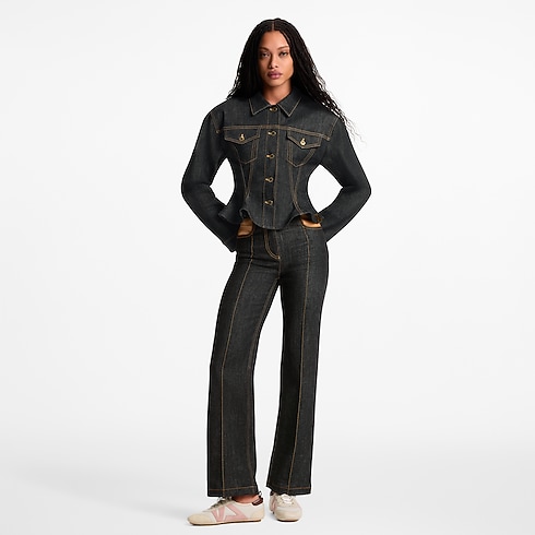 Leather Accent Jeans in Women's Ready to Wear Pants collections by Louis Vuitton (Product zoom)