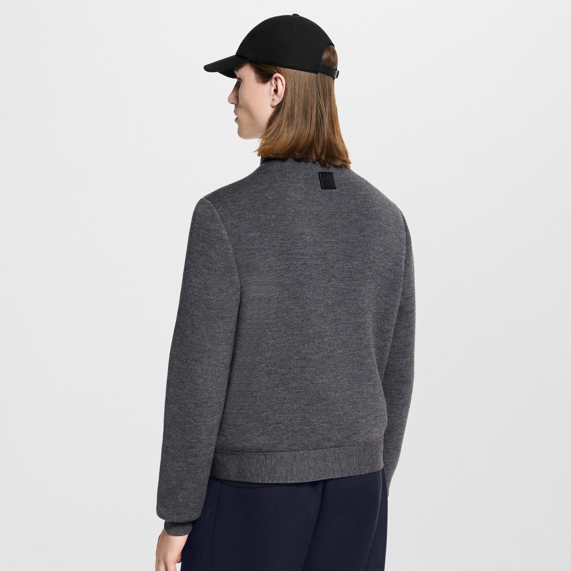 Leather Mix Knitted Workwear Blouson  in Men