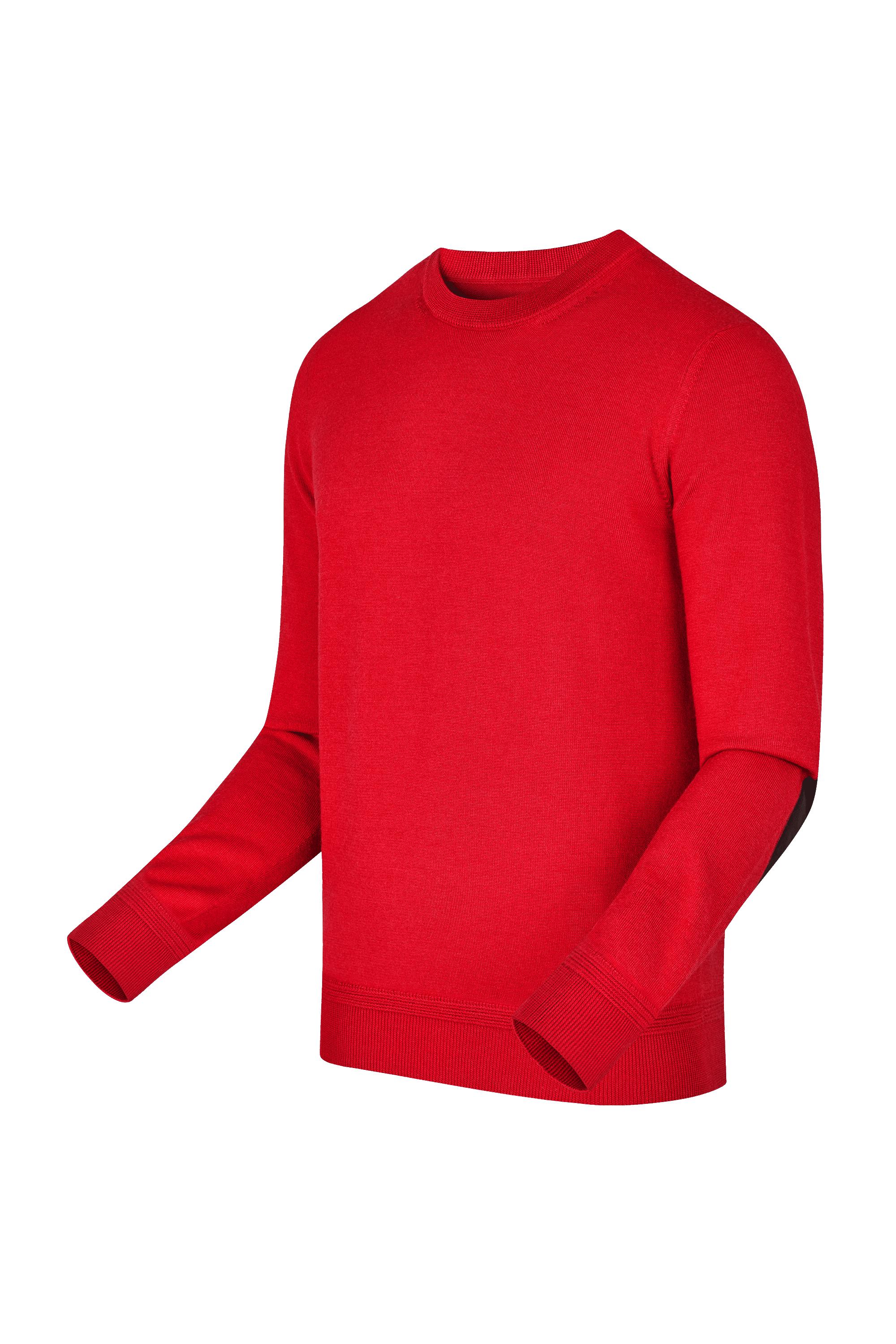 LEATHER PATCH CREWNECK  in Men