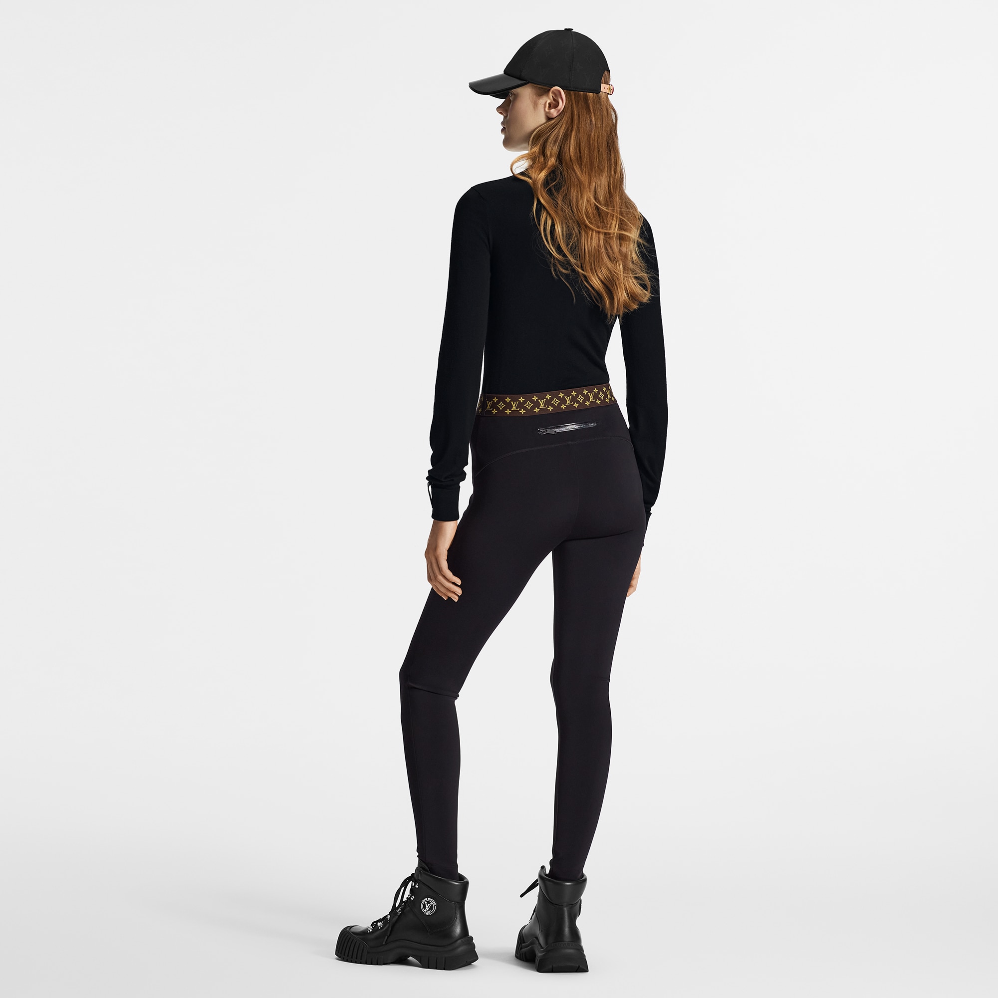 Leggings With Monogram Elastic Belt  in Women
