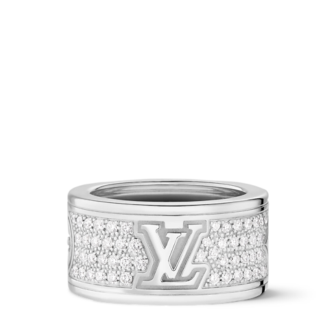 Les Gastons Vuitton Large Ring, White Gold and Diamonds in Jewelry's Categories Rings collections by Louis Vuitton (Product zoom)