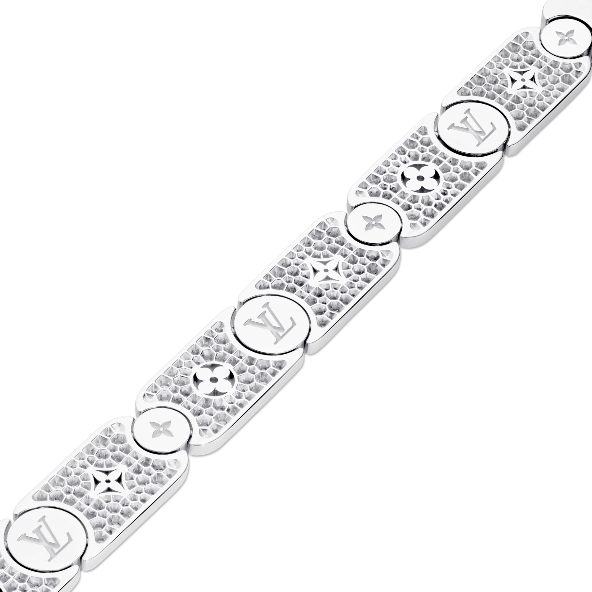 Les Gastons Vuitton Masterpiece Gourmette Bracelet, White Gold and Diamonds  in Jewelry