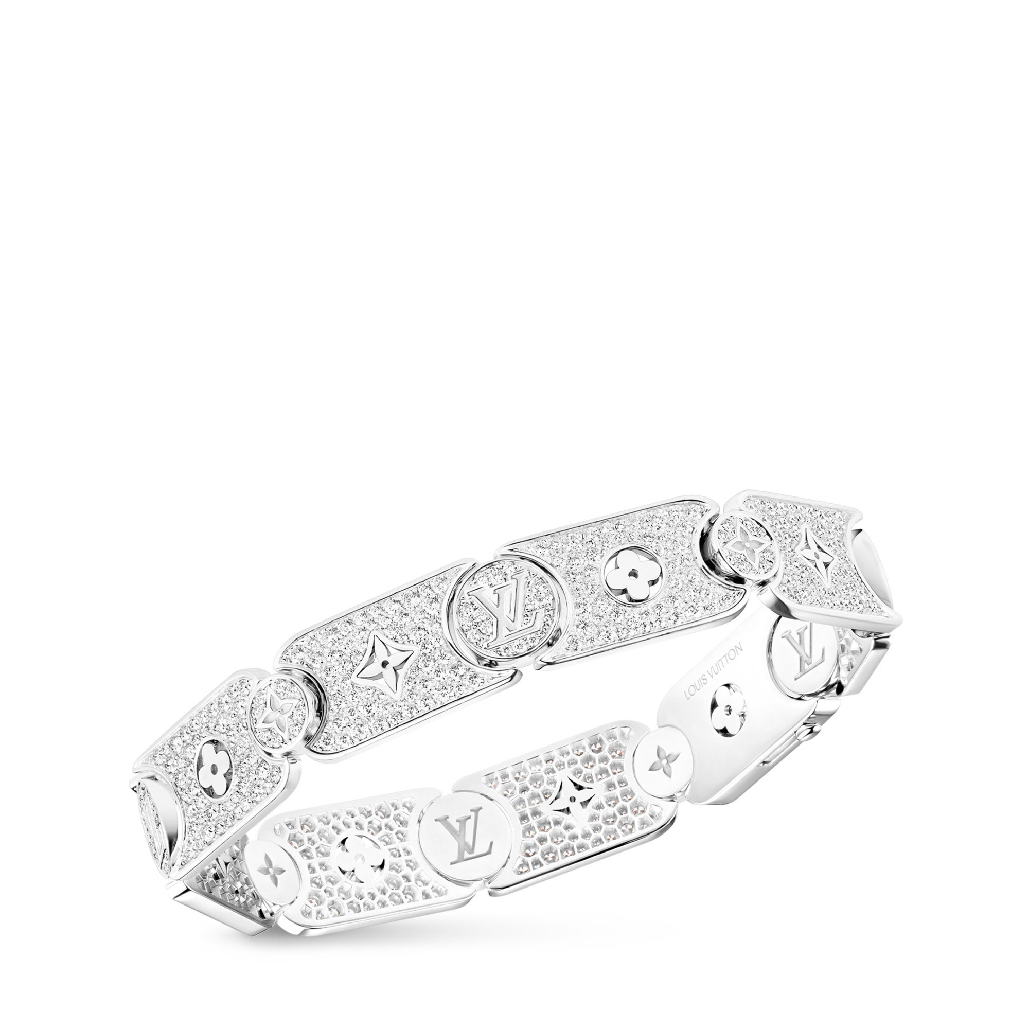 Les Gastons Vuitton Masterpiece Gourmette Bracelet, White Gold and Diamonds  in Jewelry