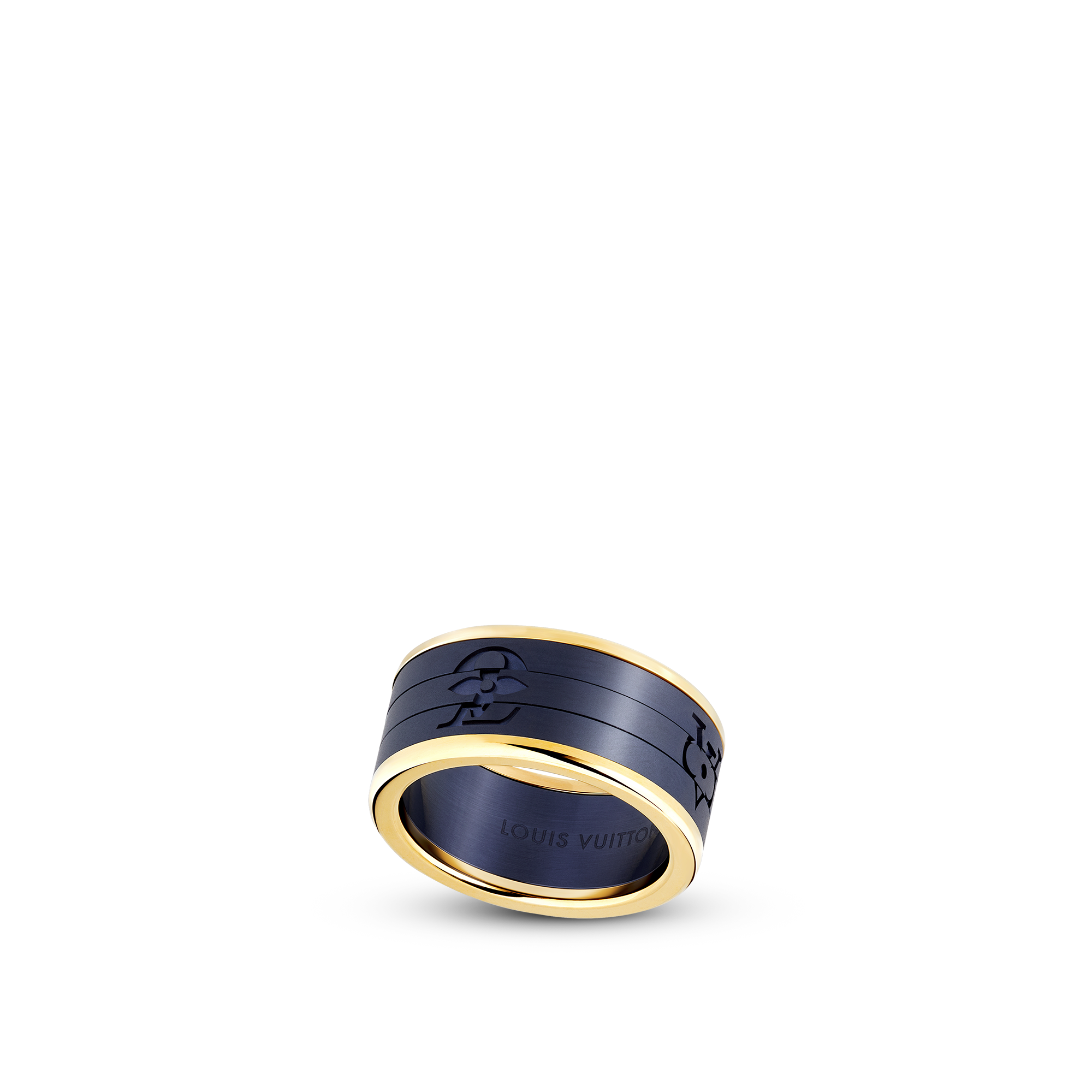 Les Gastons Vuitton Puzzle Ring, Yellow Gold and Blue Titanium  in Jewelry
