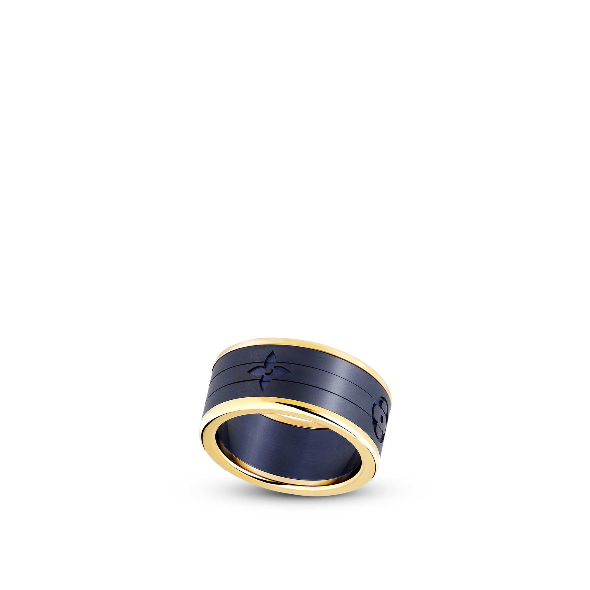Les Gastons Vuitton Puzzle Ring, Yellow Gold and Blue Titanium  in Jewelry