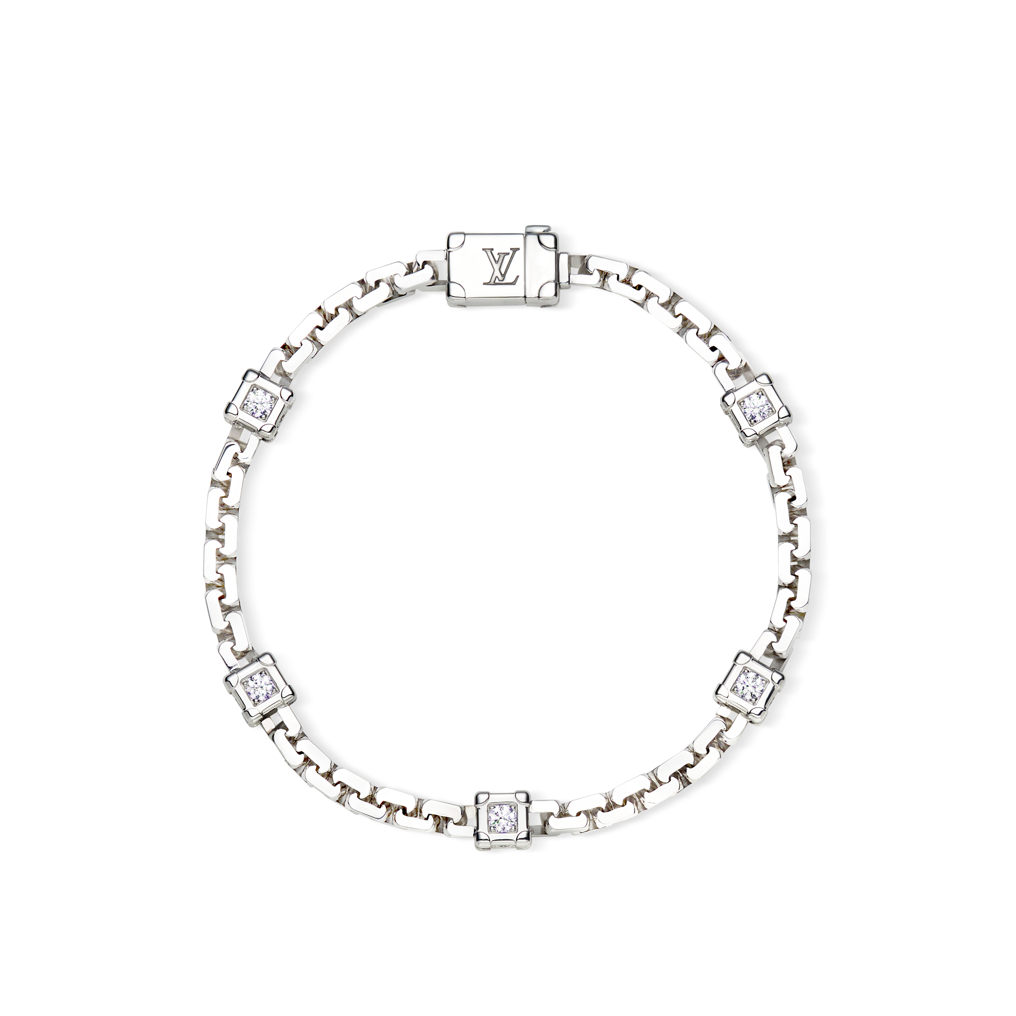 Les Gastons Vuitton Trunk Bracelet, White Gold and Diamonds  in Jewelry