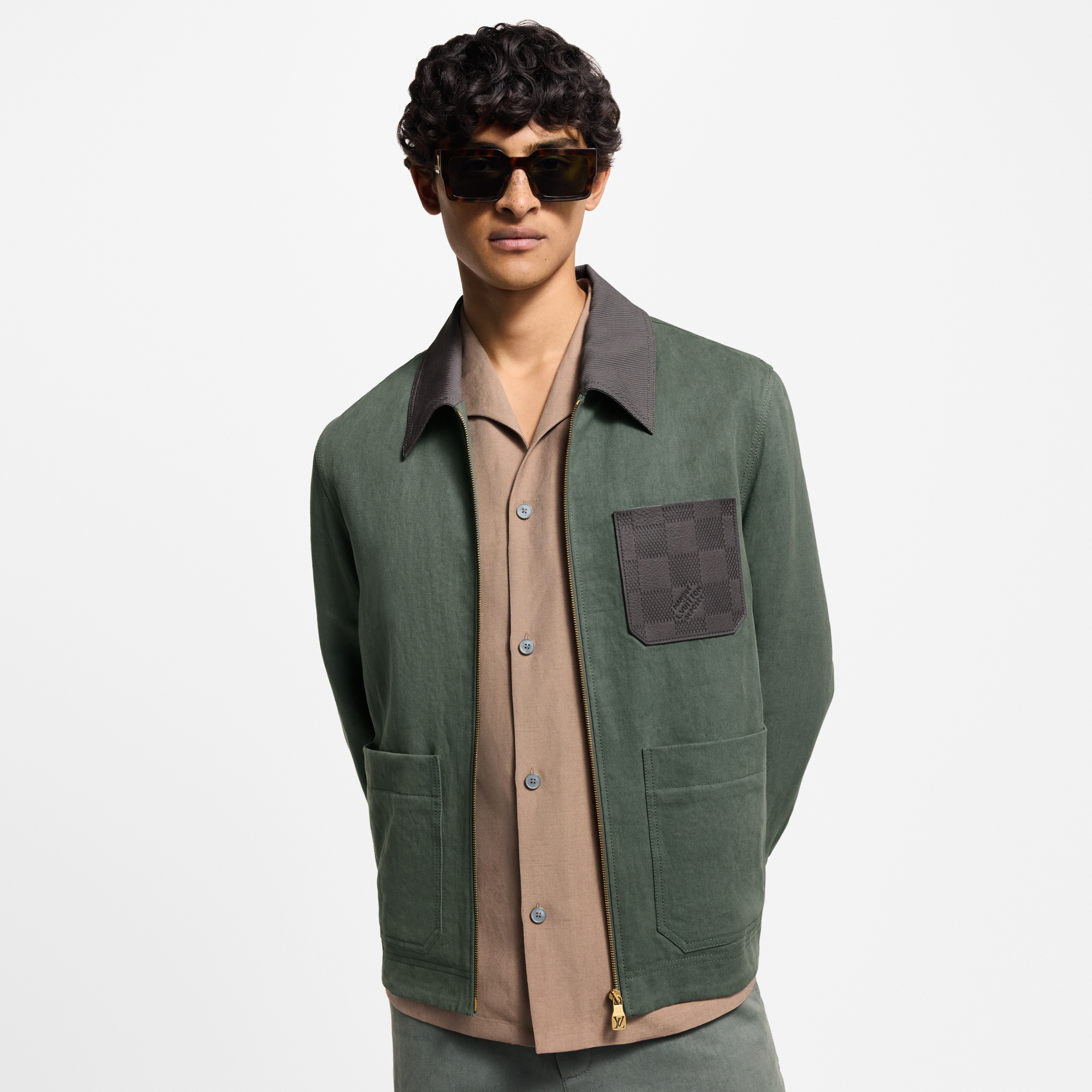 Light Linen Workwear Jacket  in Men