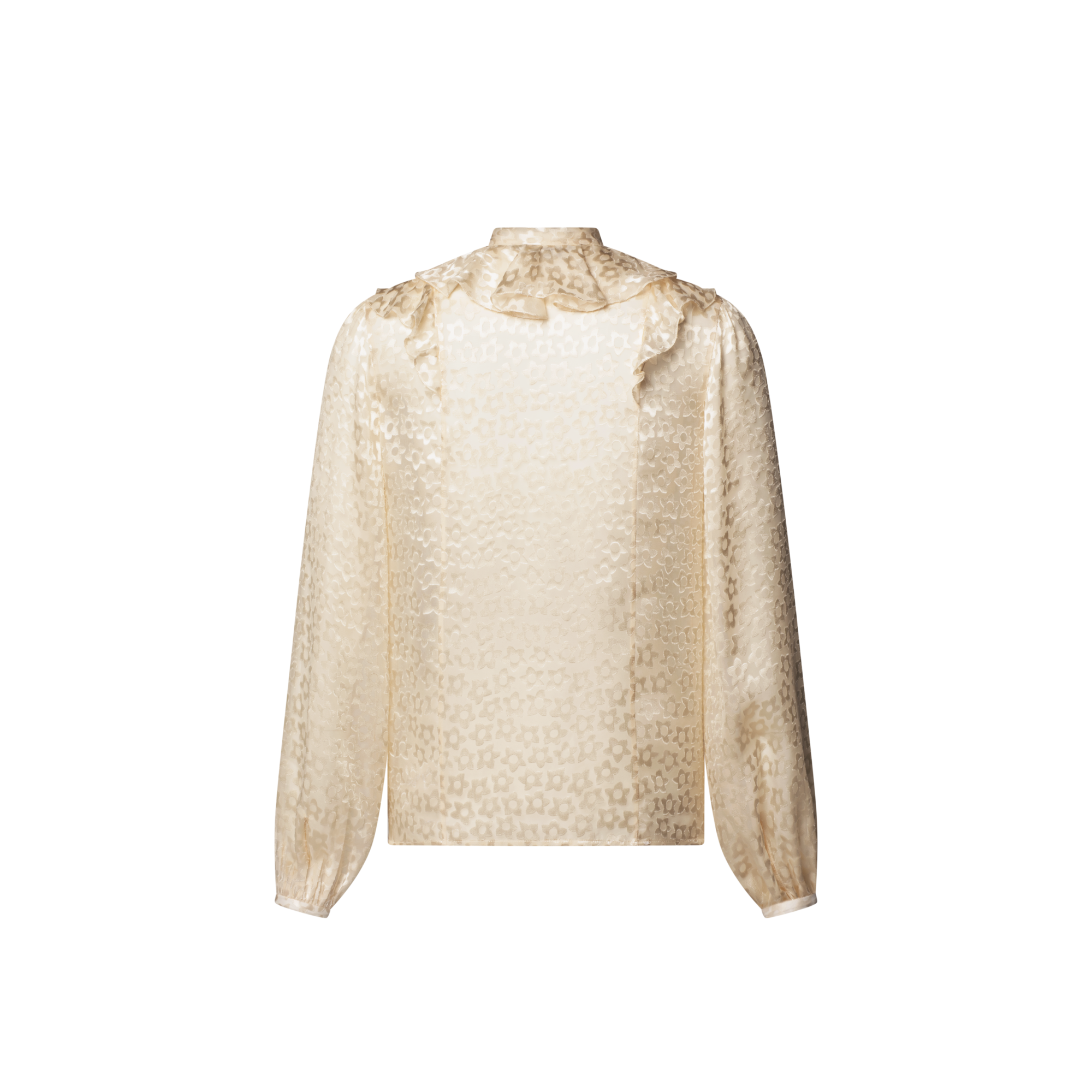 Archive LOUIS VUITTON Lace Blouse Tops Long Sleeved Blouse With 