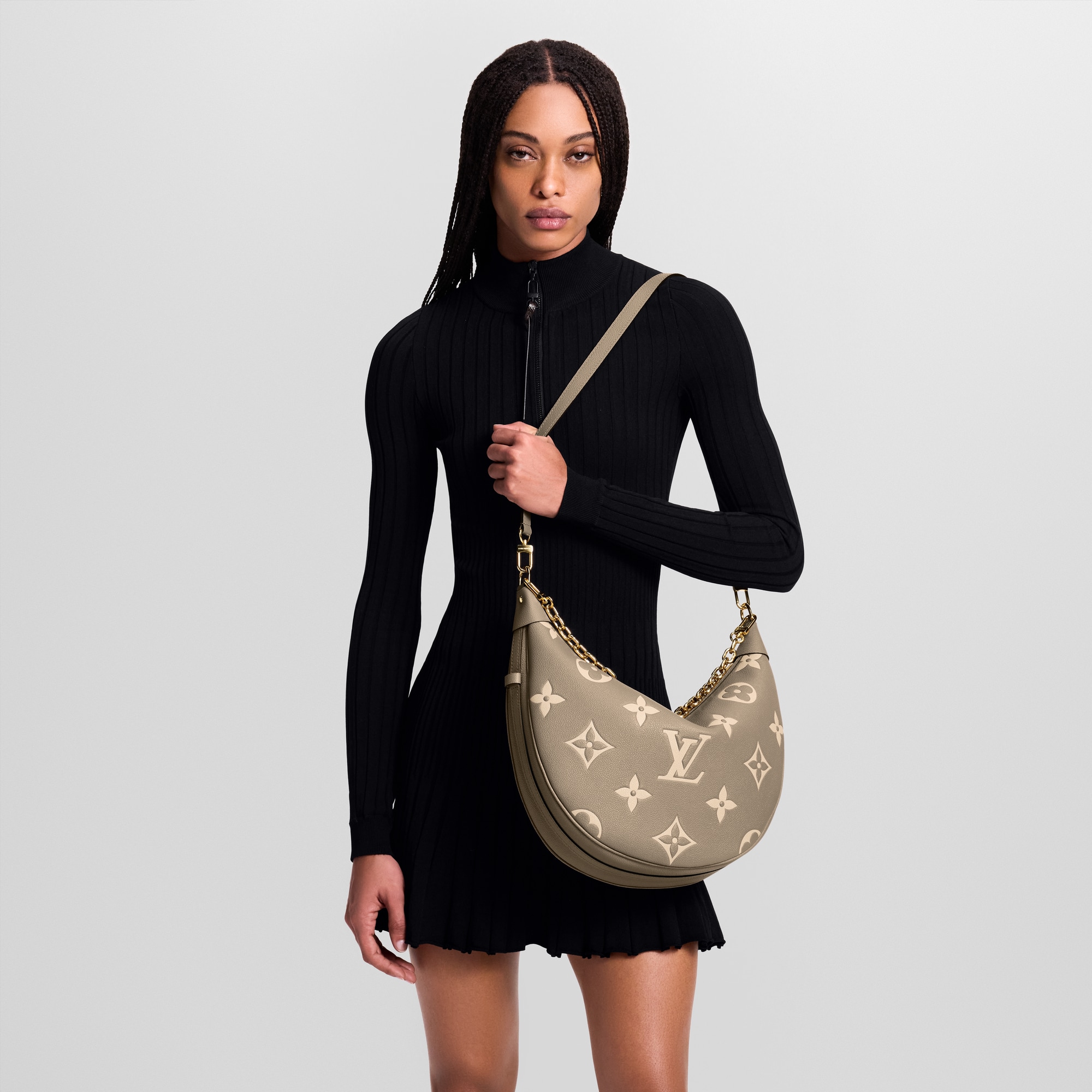 Loop Hobo Bicolor Monogram Empreinte Leather in Women