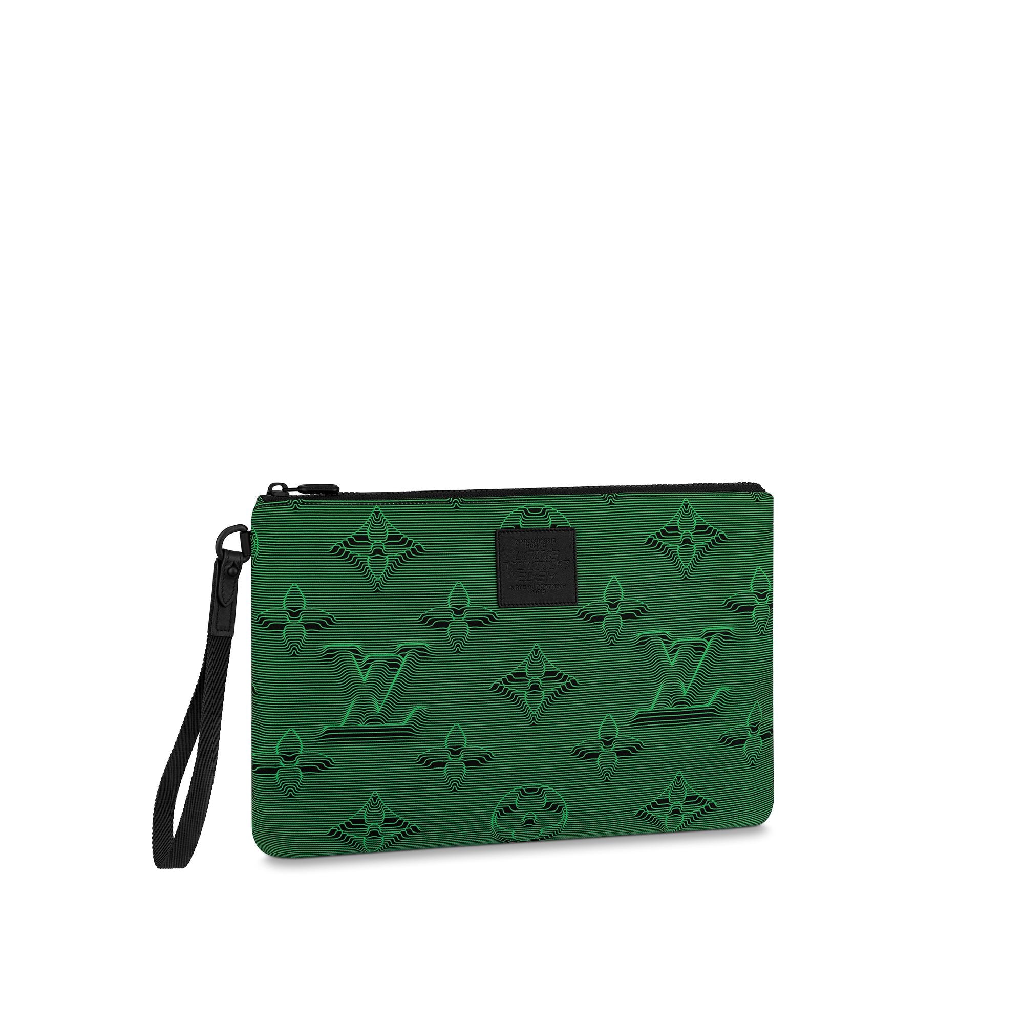 louis vuitton green pouch