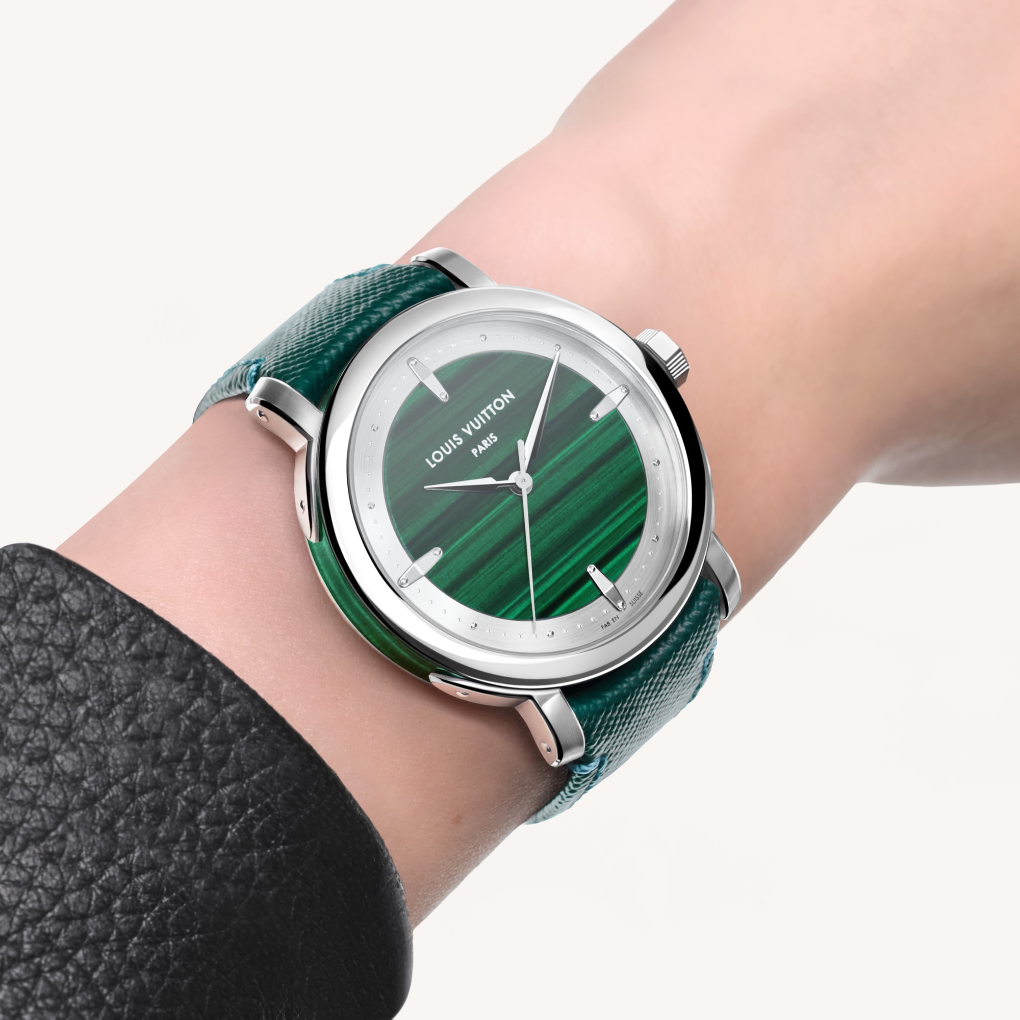 Louis Vuitton Escale, Automatic, 40mm, Platinum and malachite  in Watches
